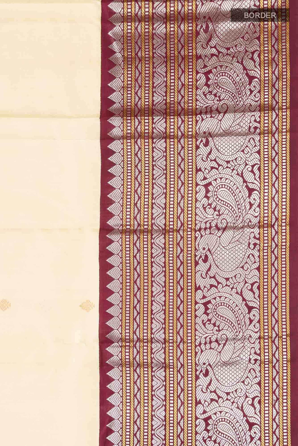 Sandal Kanchipuram Silk Saree