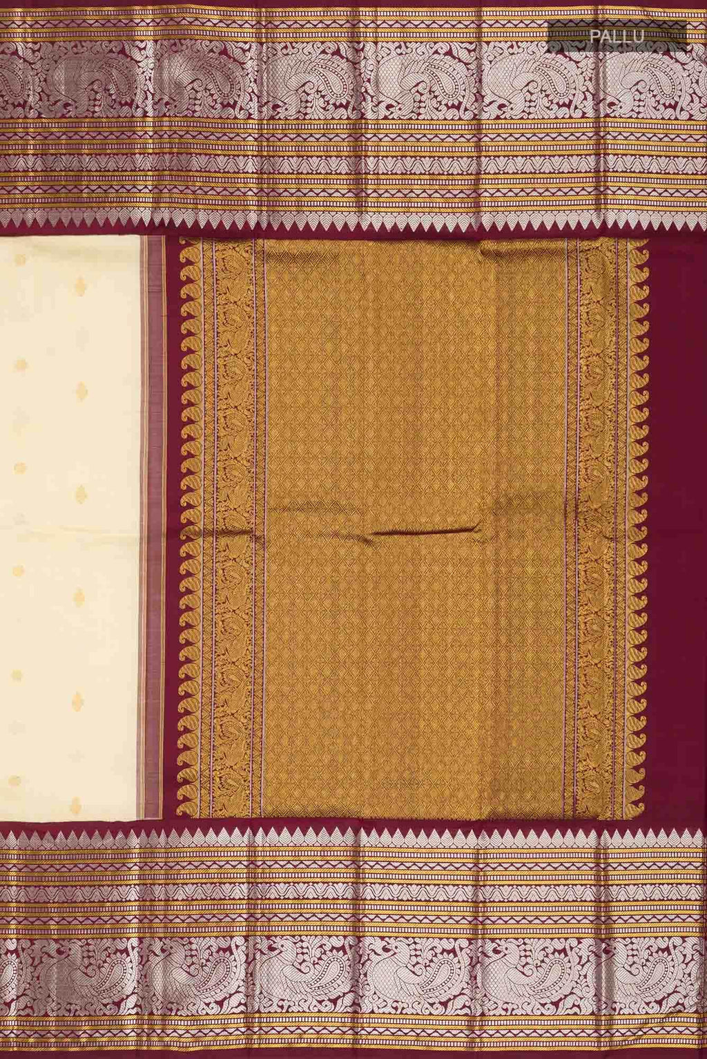 Sandal Kanchipuram Silk Saree