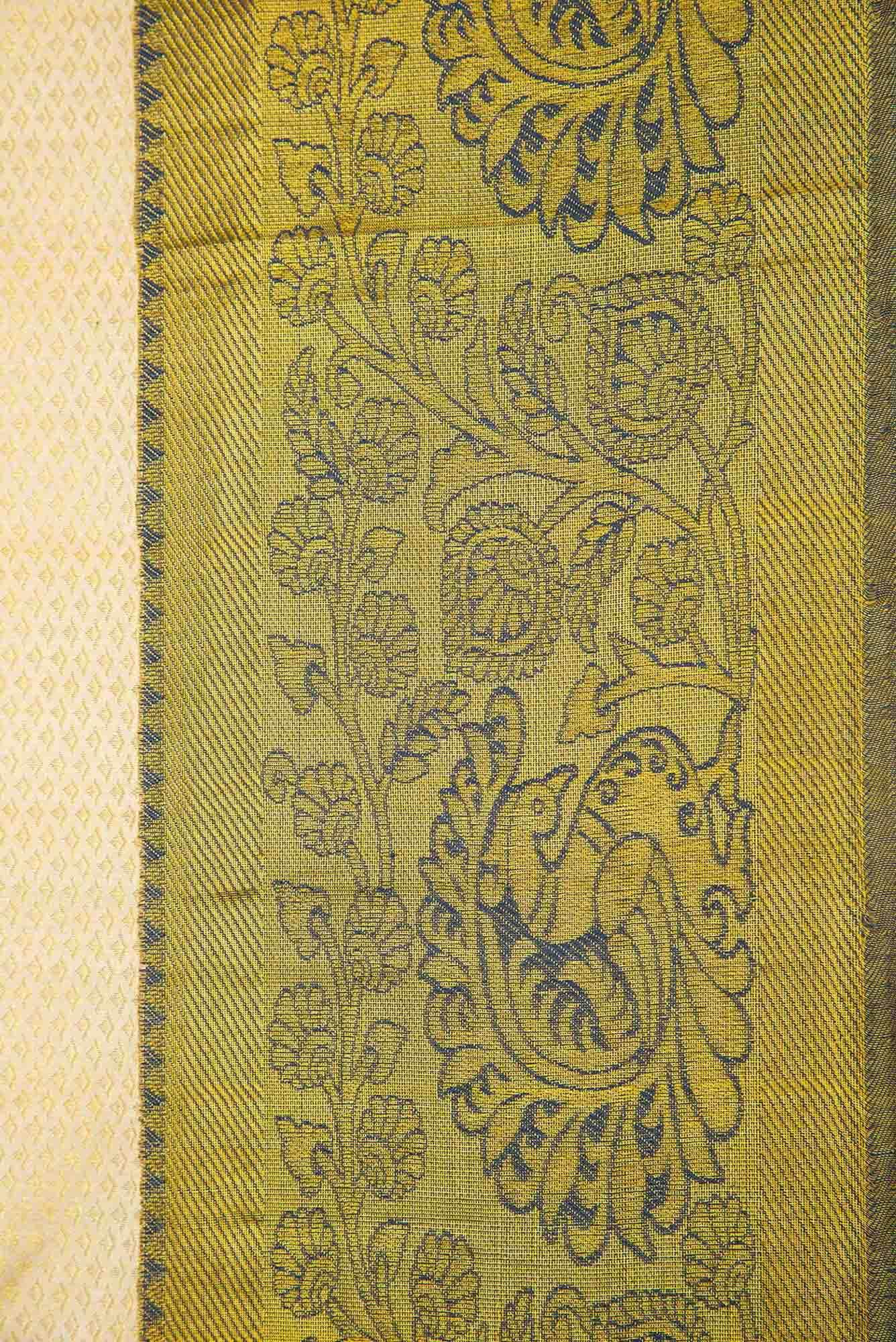 Sandal Dual Tone Kanchipuram Silk Saree