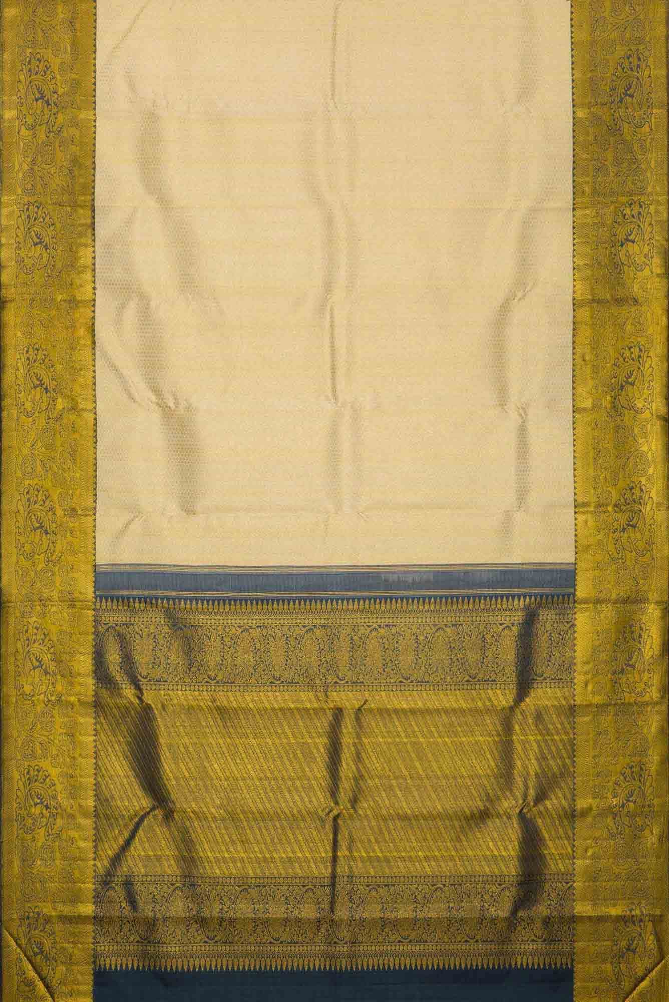 Sandal Dual Tone Kanchipuram Silk Saree