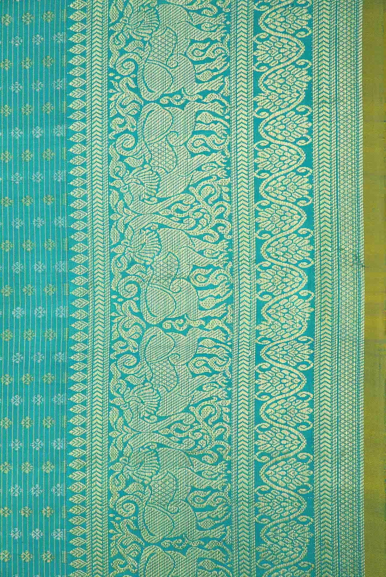Blue Dual Tone Kanchipuram Silk Saree