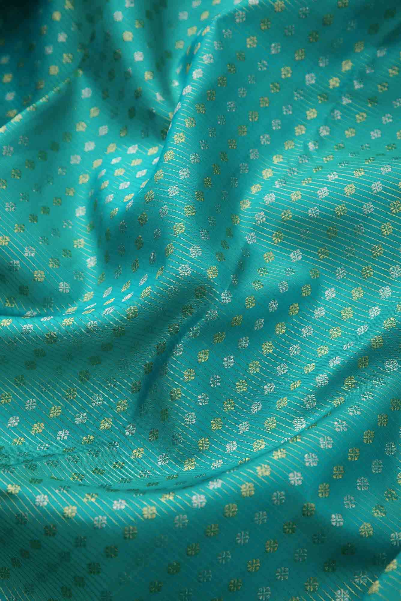 Blue Dual Tone Kanchipuram Silk Saree