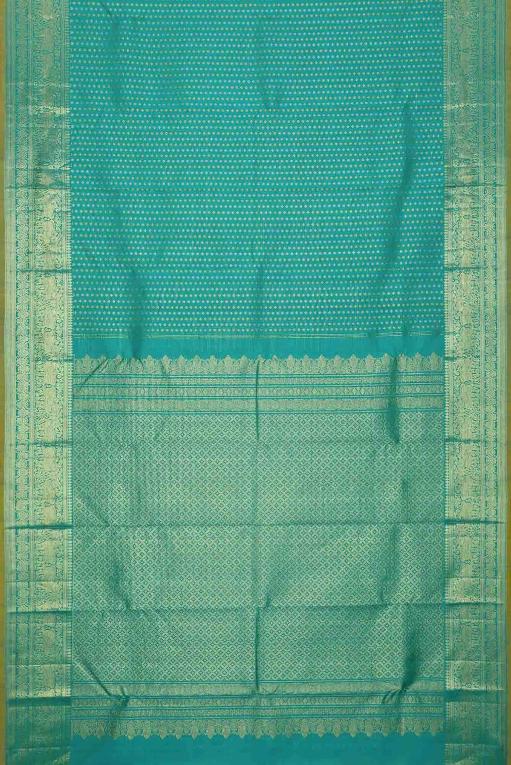 Blue Dual Tone Kanchipuram Silk Saree