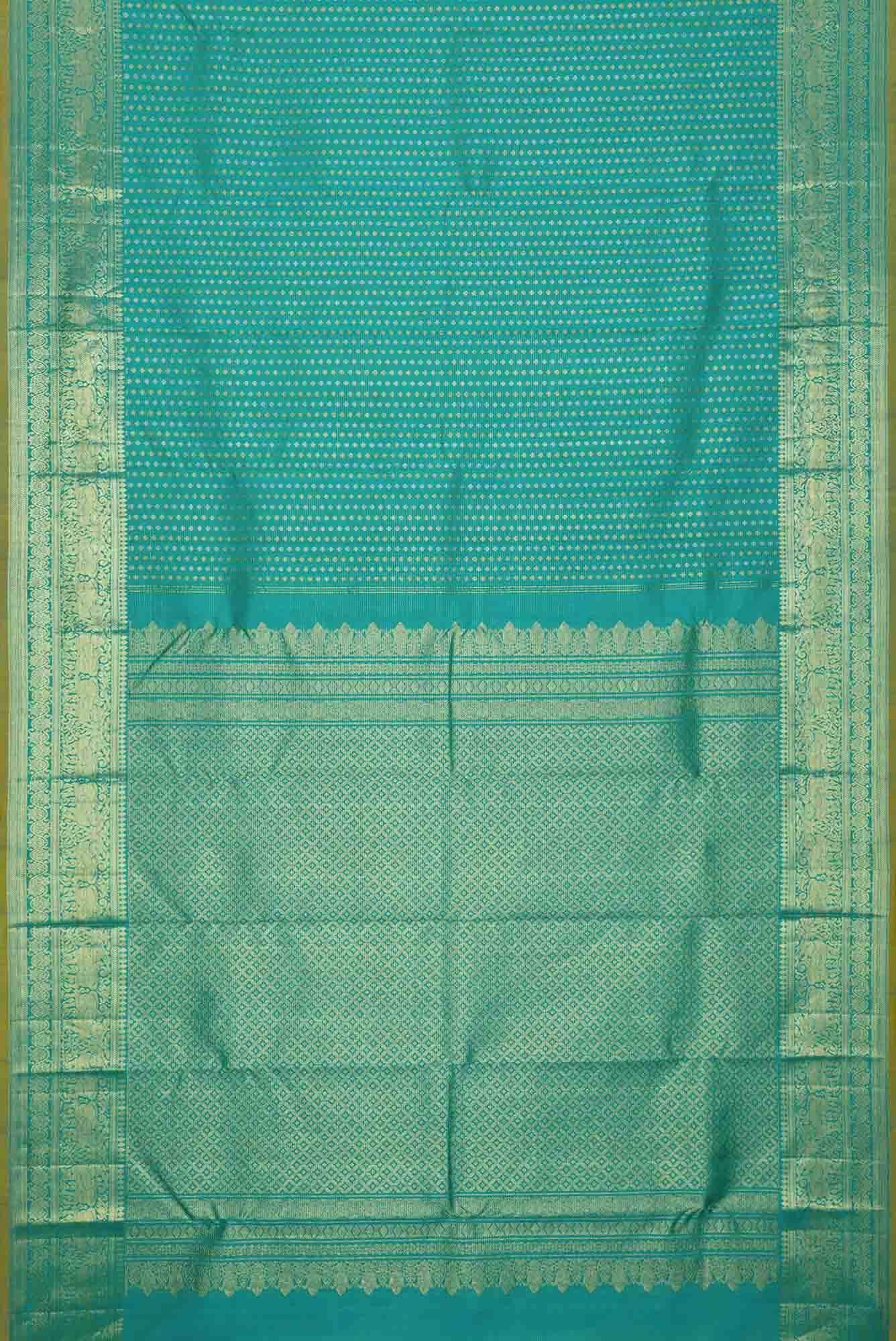Blue Dual Tone Kanchipuram Silk Saree