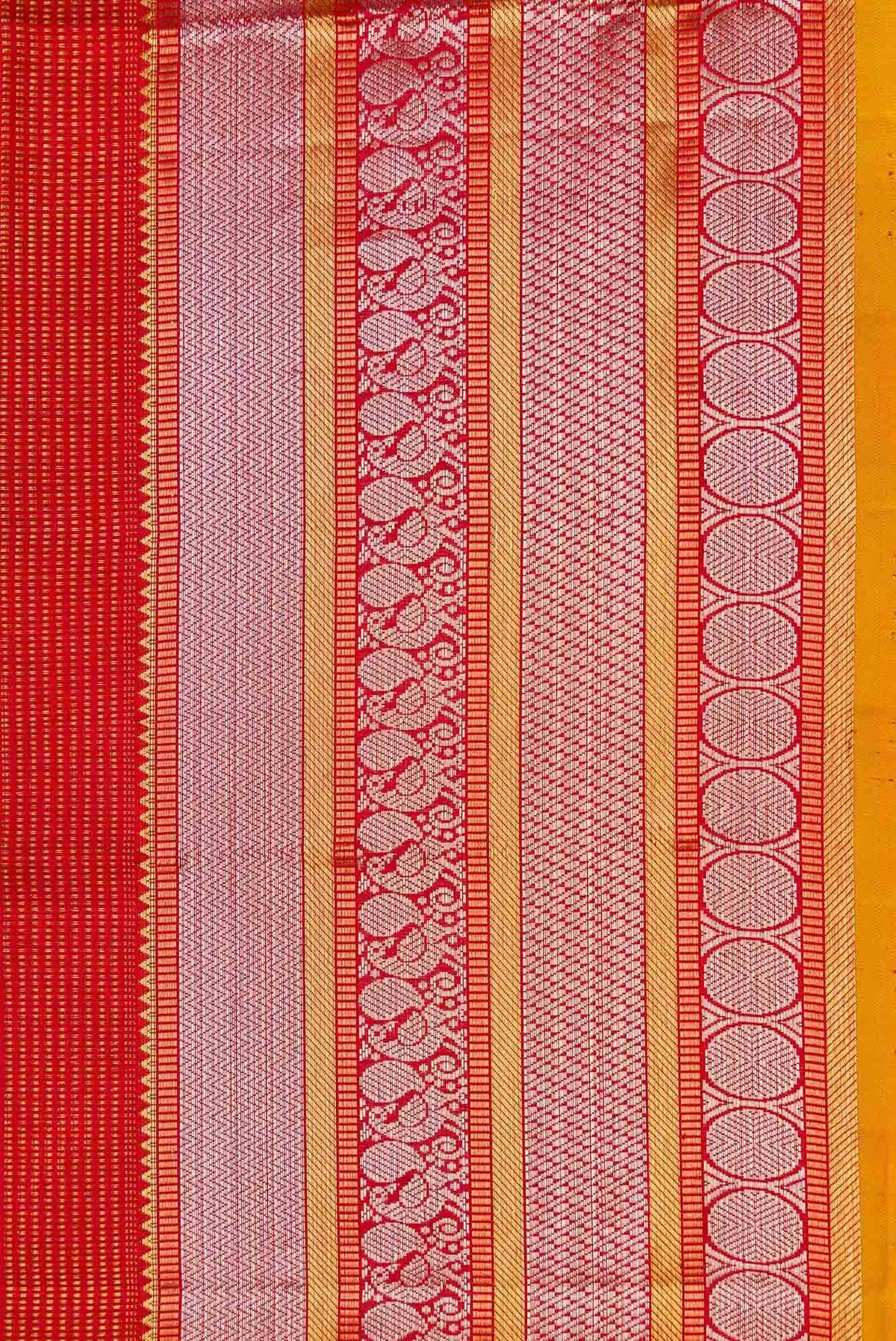 Red Dual Tone Kanjivaram Silk Saree