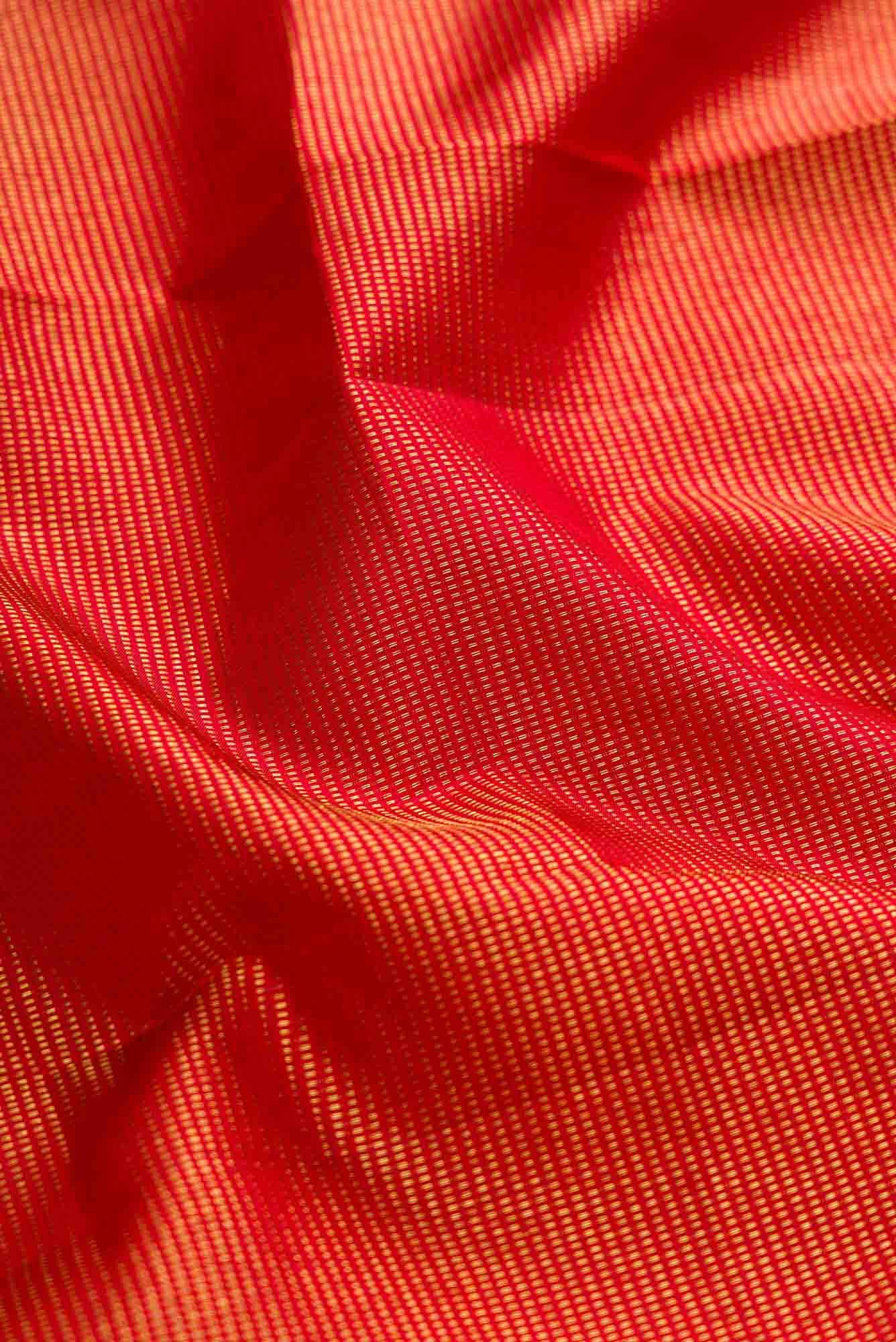 Red Dual Tone Kanchipuram Silk Saree