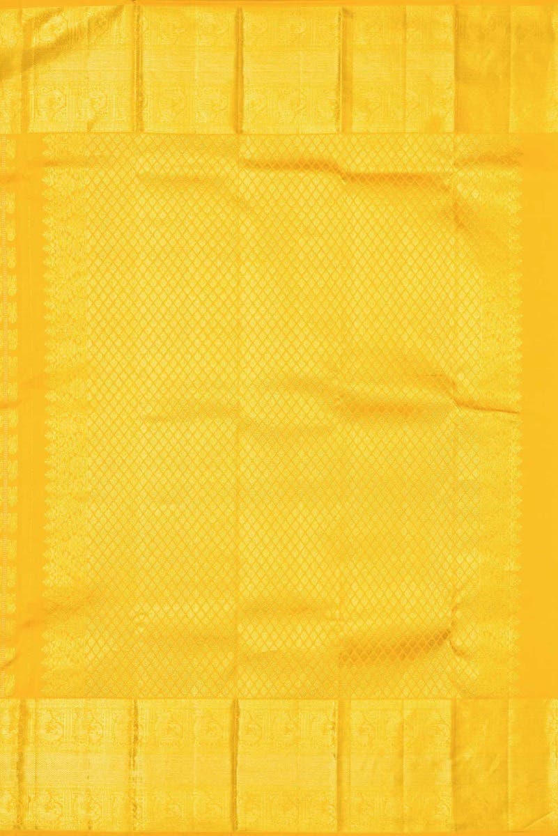 Yellow Dual Tone Kanchipuram Silk Saree