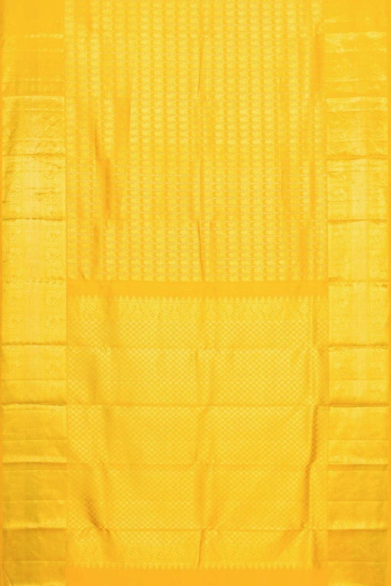 Yellow Dual Tone Kanchipuram Silk Saree