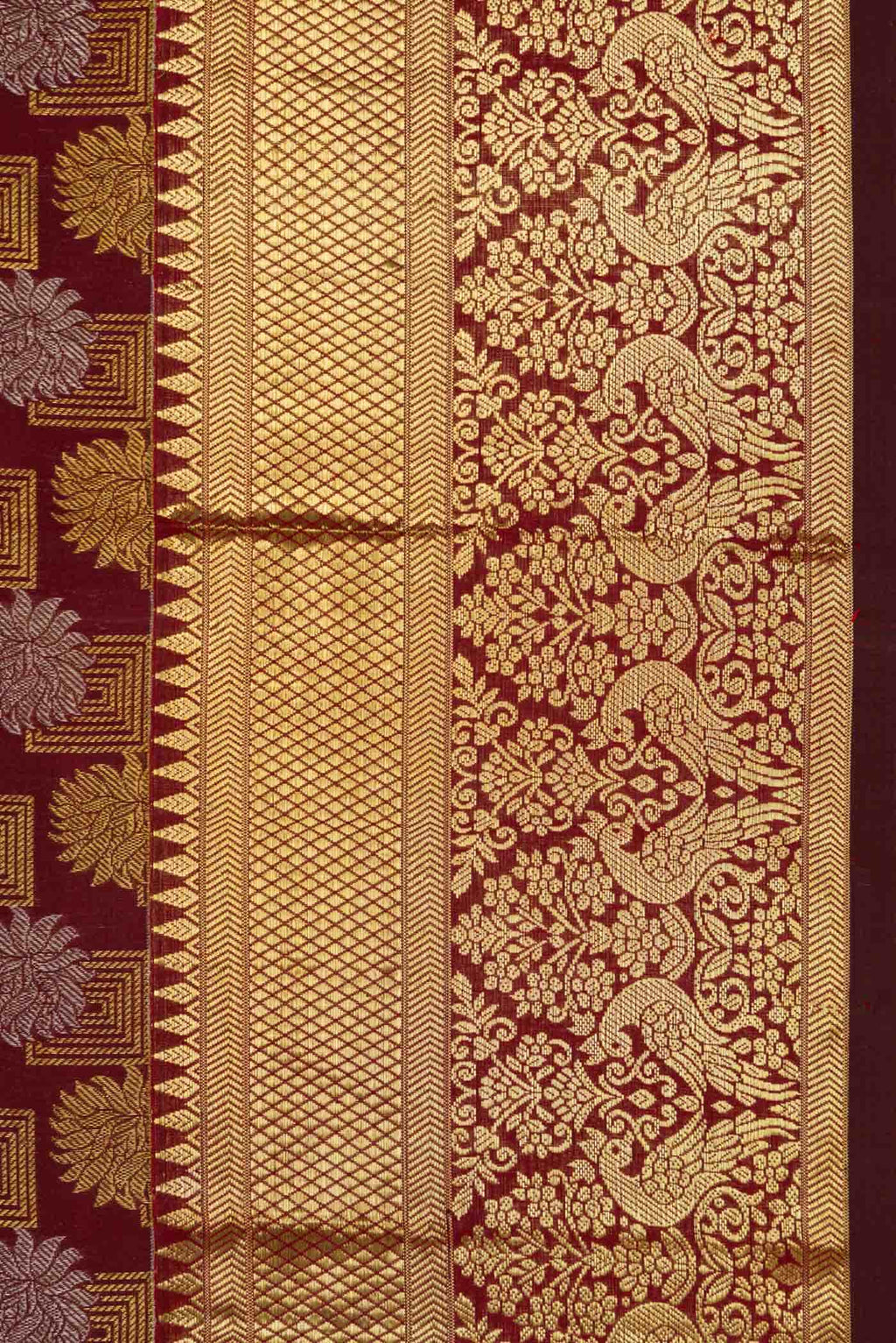 Maroon Dual Tone Kanchipuram Silk Saree