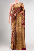 Maroon Dual Tone Kanjivaram Silk Saree