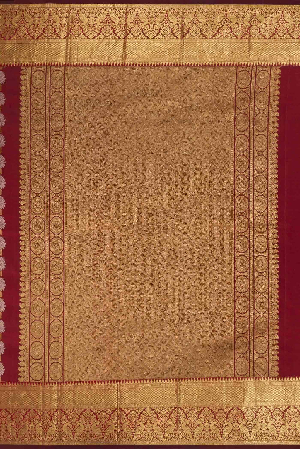 Maroon Dual Tone Kanchipuram Silk Saree