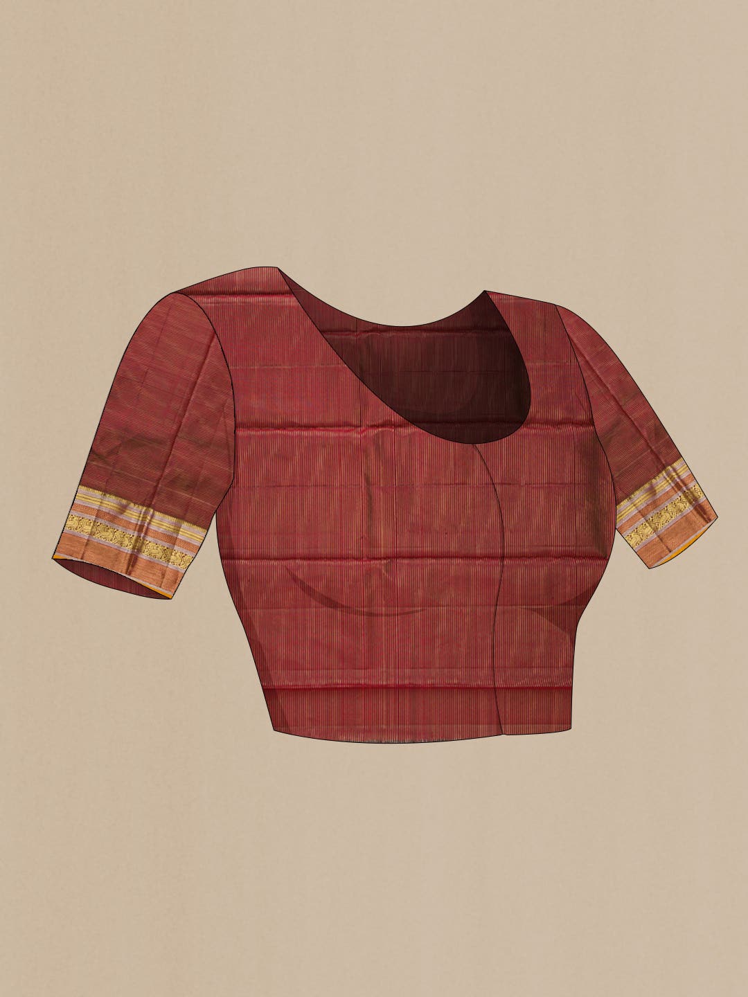 Maroon Dual Tone Kanchipuram Silk Saree