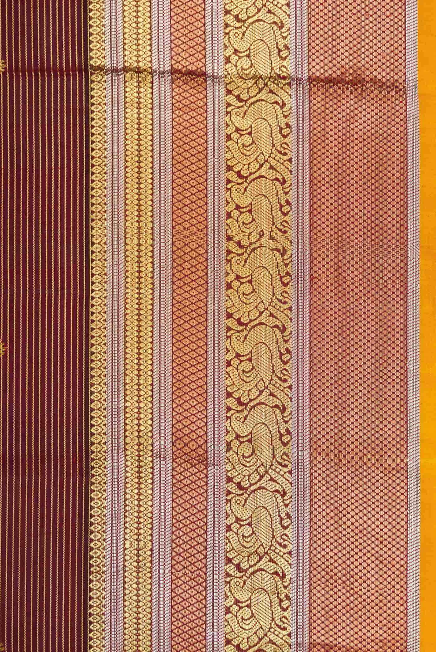 Maroon Dual Tone Kanchipuram Silk Saree