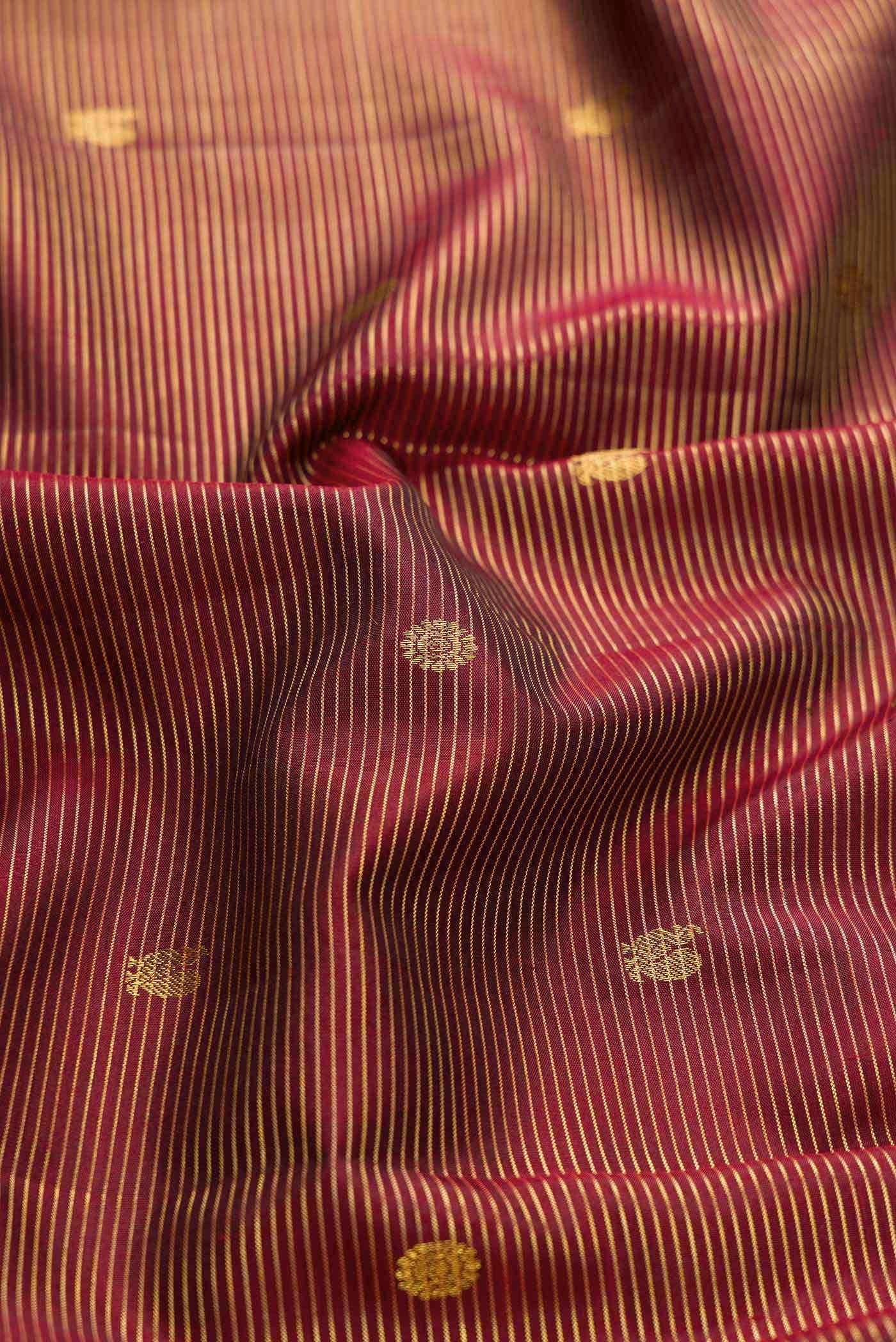 Maroon Dual Tone Kanchipuram Silk Saree
