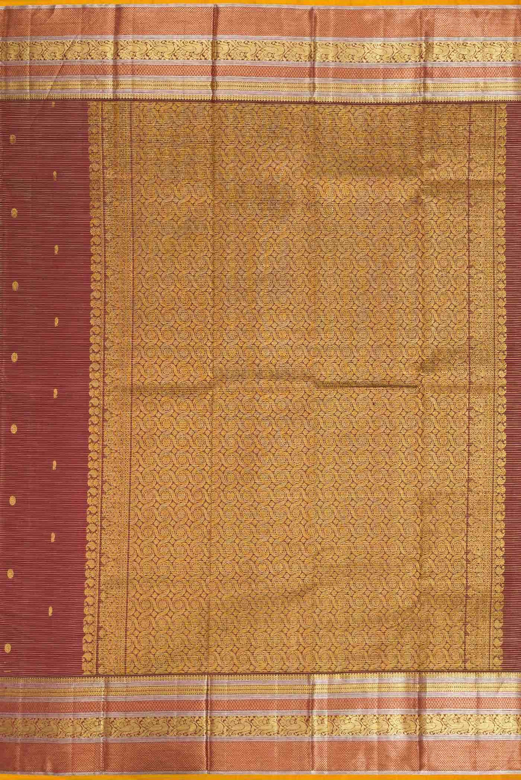 Maroon Dual Tone Kanchipuram Silk Saree
