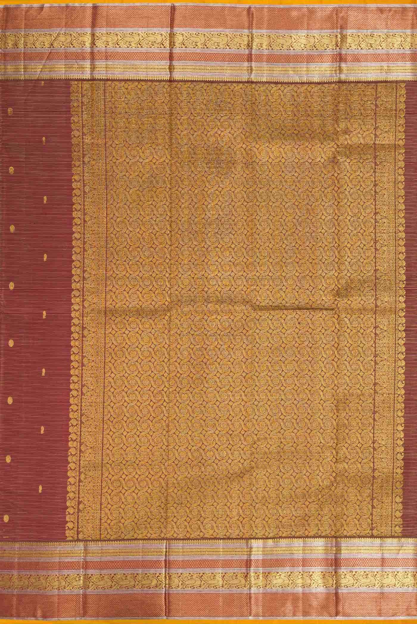 Maroon Dual Tone Kanchipuram Silk Saree