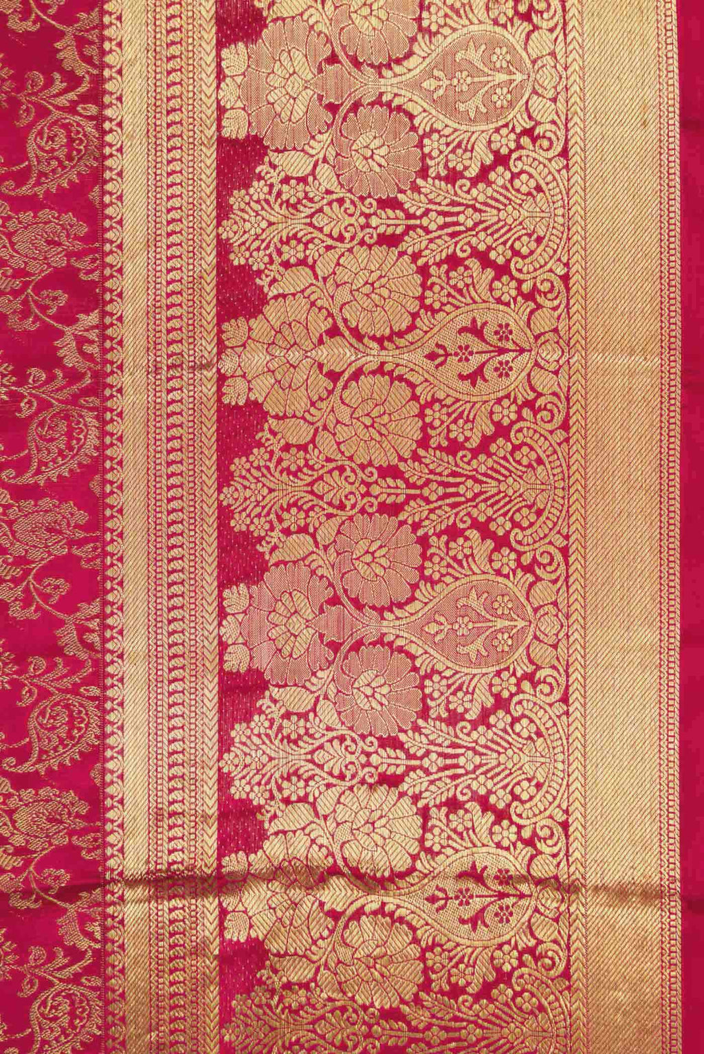 Dark Pink Dual Tone Kanchipuram Silk Saree