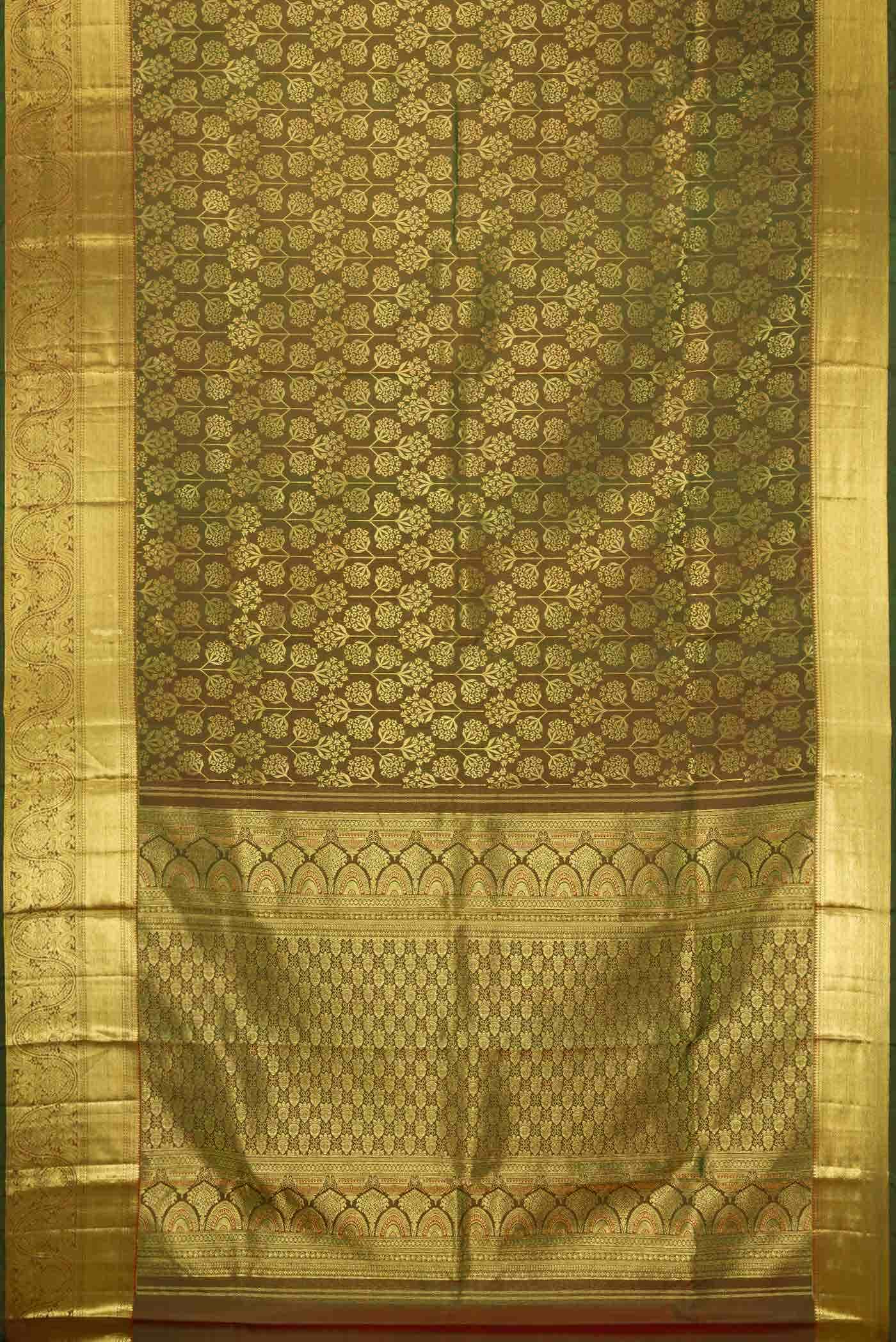 Green Dual Tone Kanchipuram Silk Saree
