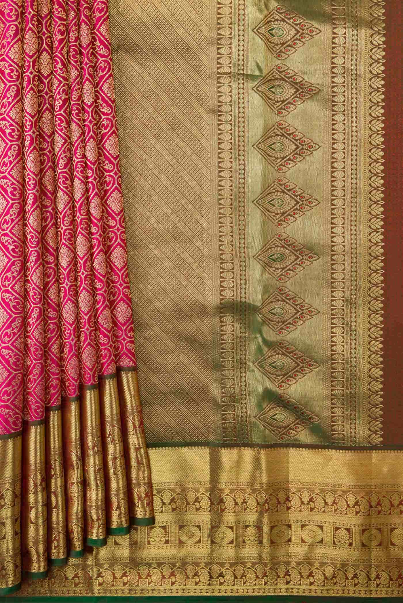 Pink Kanchipuram Silk Saree
