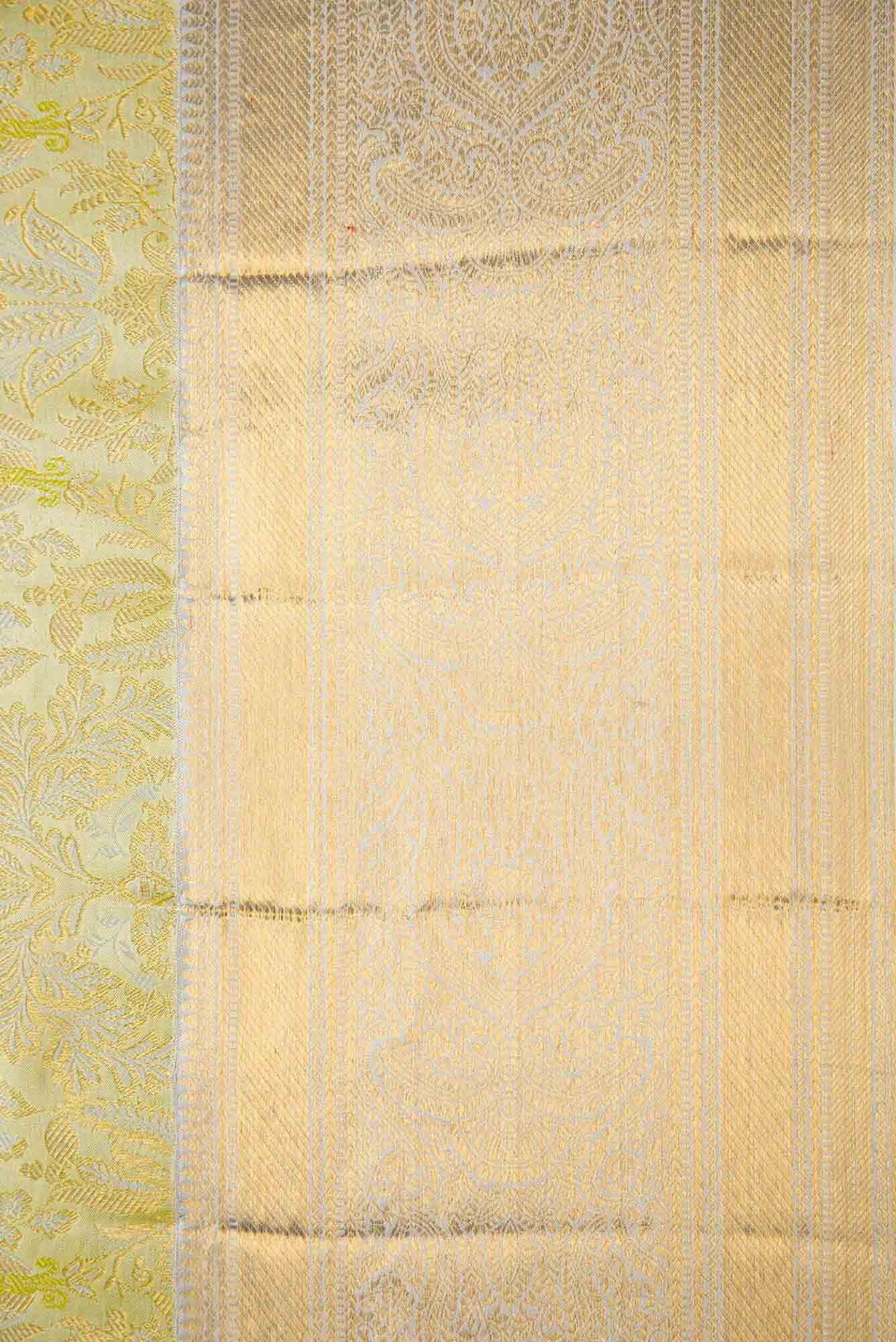 Pista Green Dual Tone Kanchipuram Silk Saree