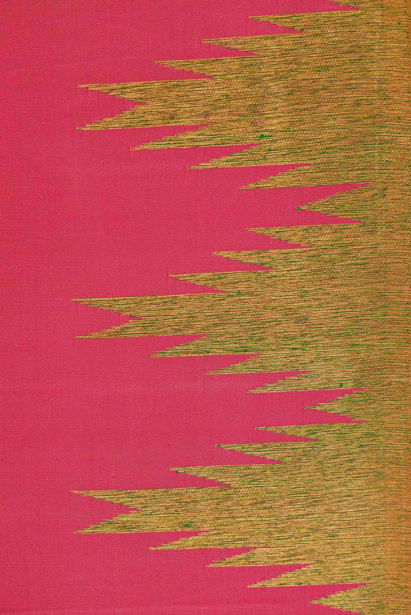 Pure Silk Pure Zari Pink Dual Tone Kanchipuram Saree