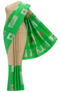 Pure Silk Pure Zari Sandal and Gold Dual Tone Kanchipuram Saree