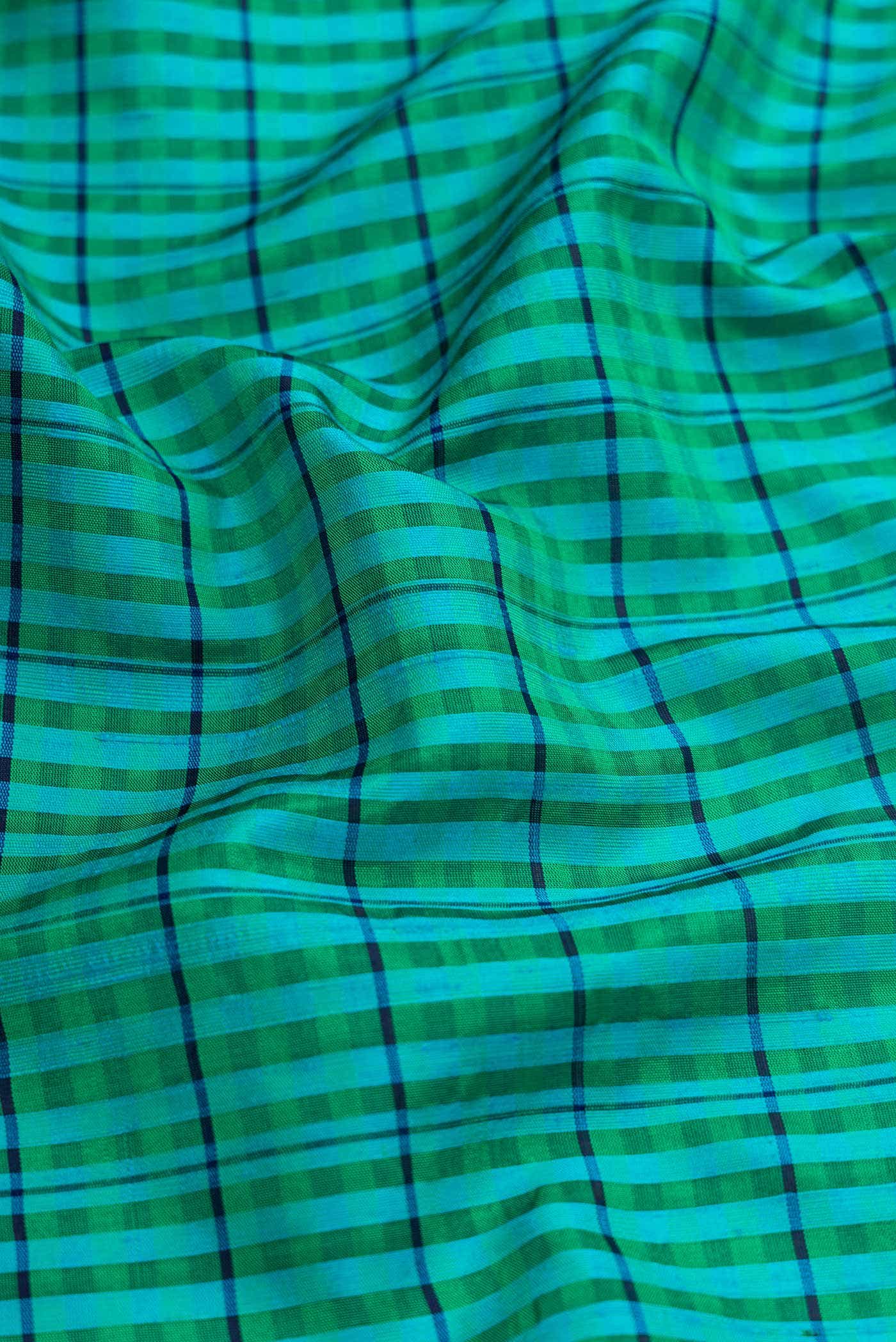 Green Dual Tone Soft Silk Saree