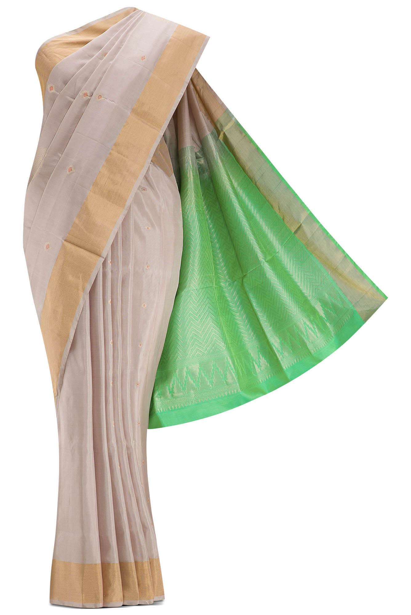 Rose Gold Dual Tone Soft Silk Saree