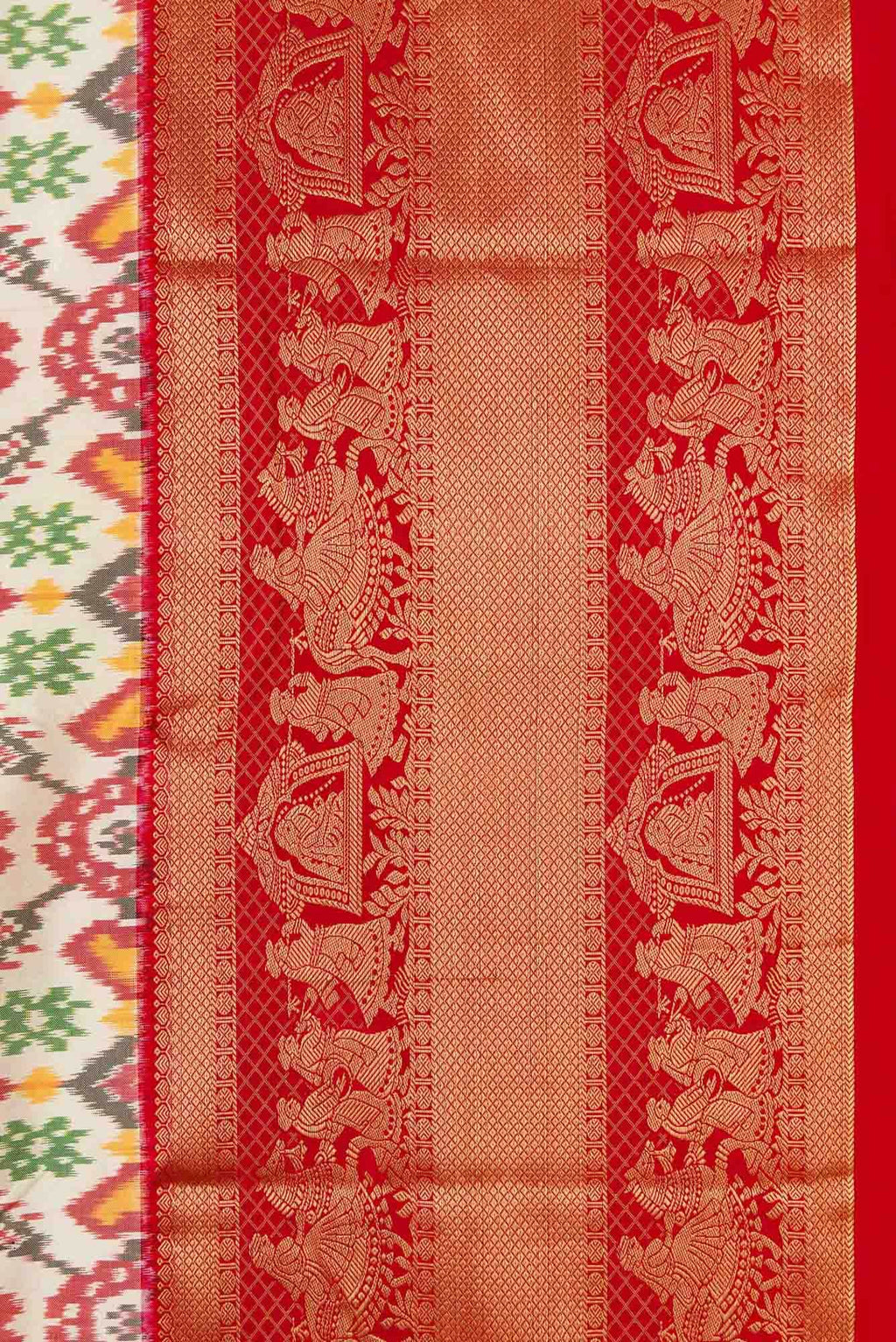 Sandal Dual Tone Double Ikat Saree