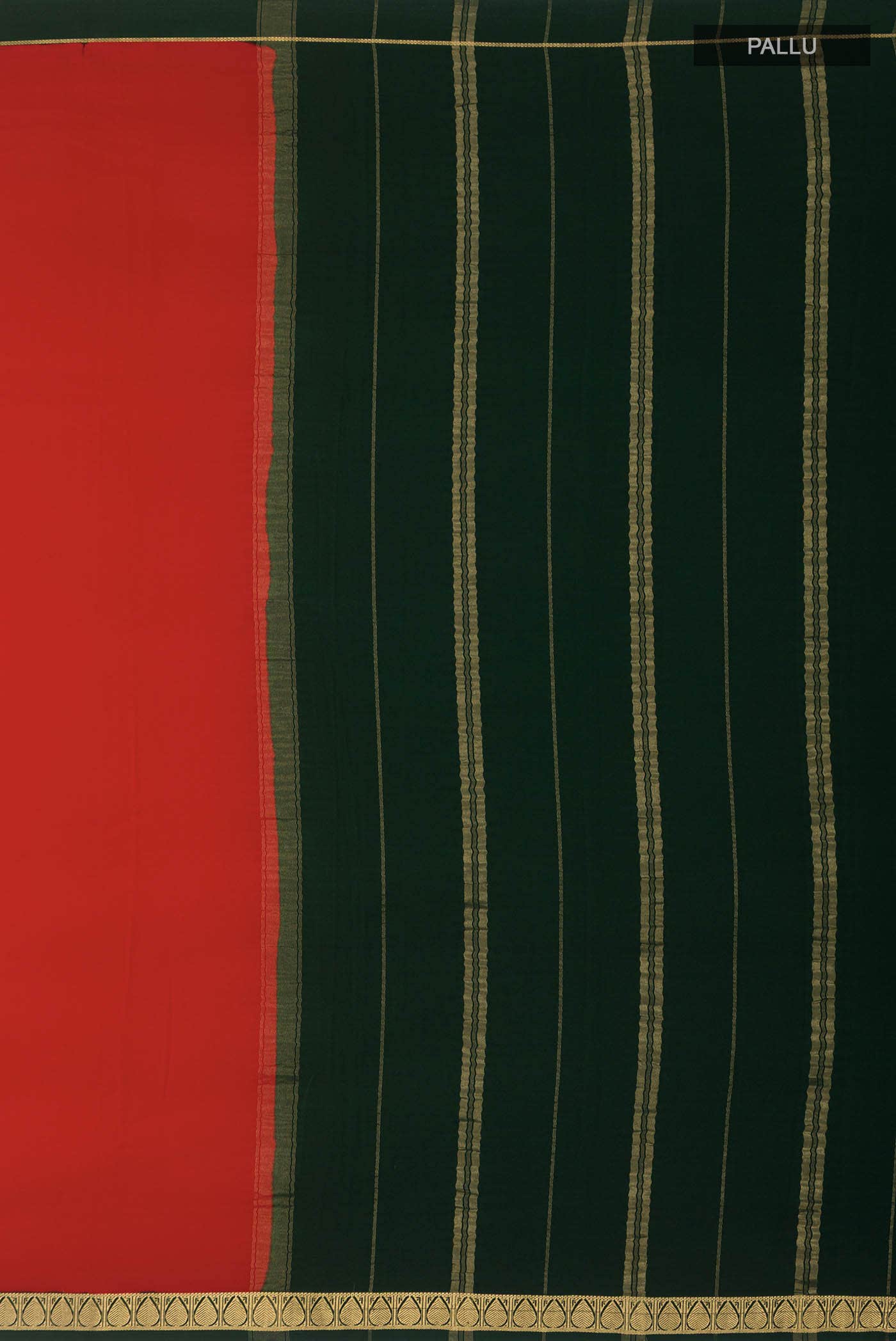 Pure Silk Pure Zari Red Mysore Crepe Saree