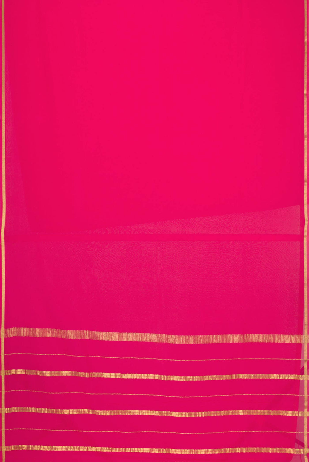 Pure Silk Pure Zari Pink Dual Tone Mysore Crepe Saree