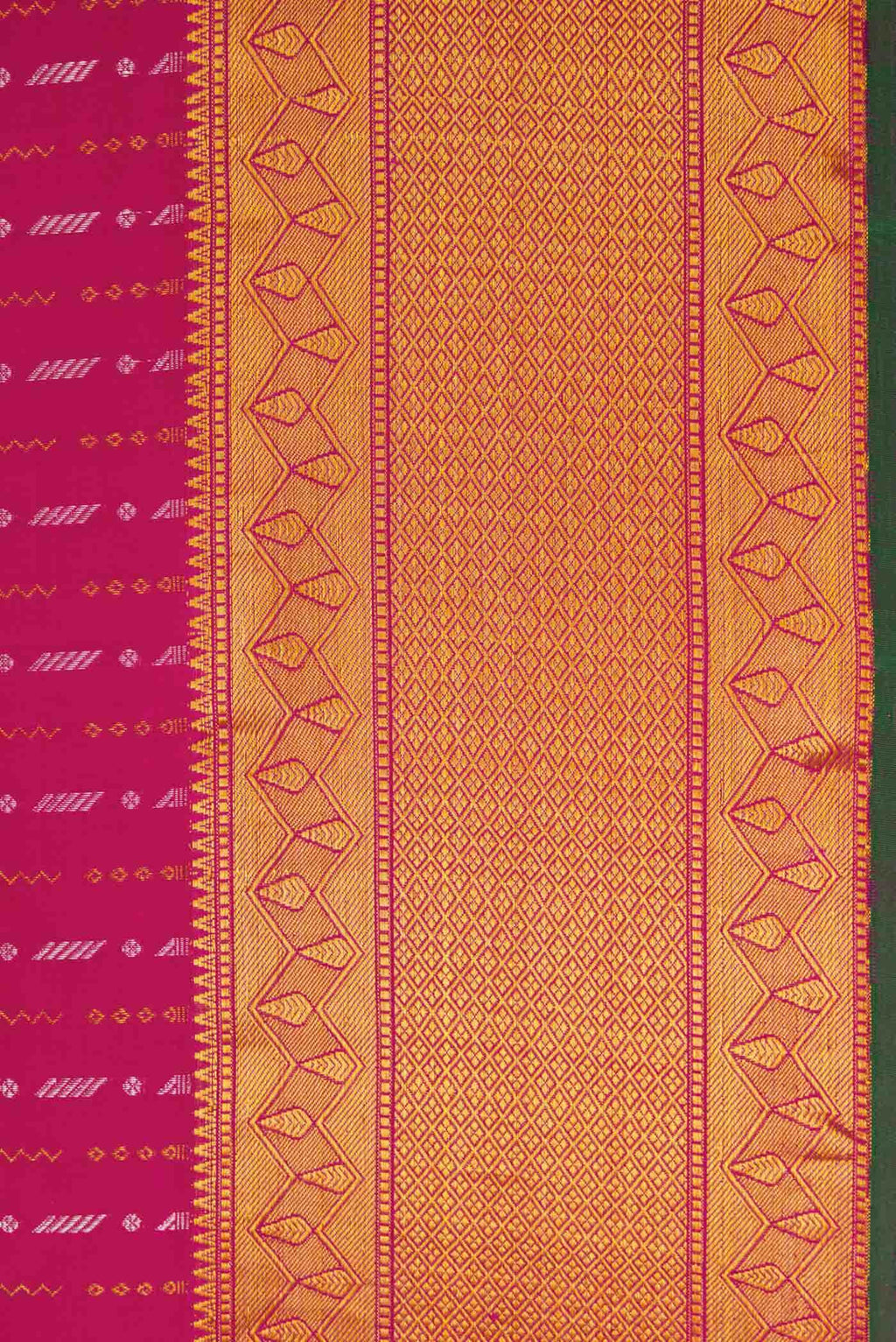 Dark Pink Dual Tone Kanchipuram Silk Saree