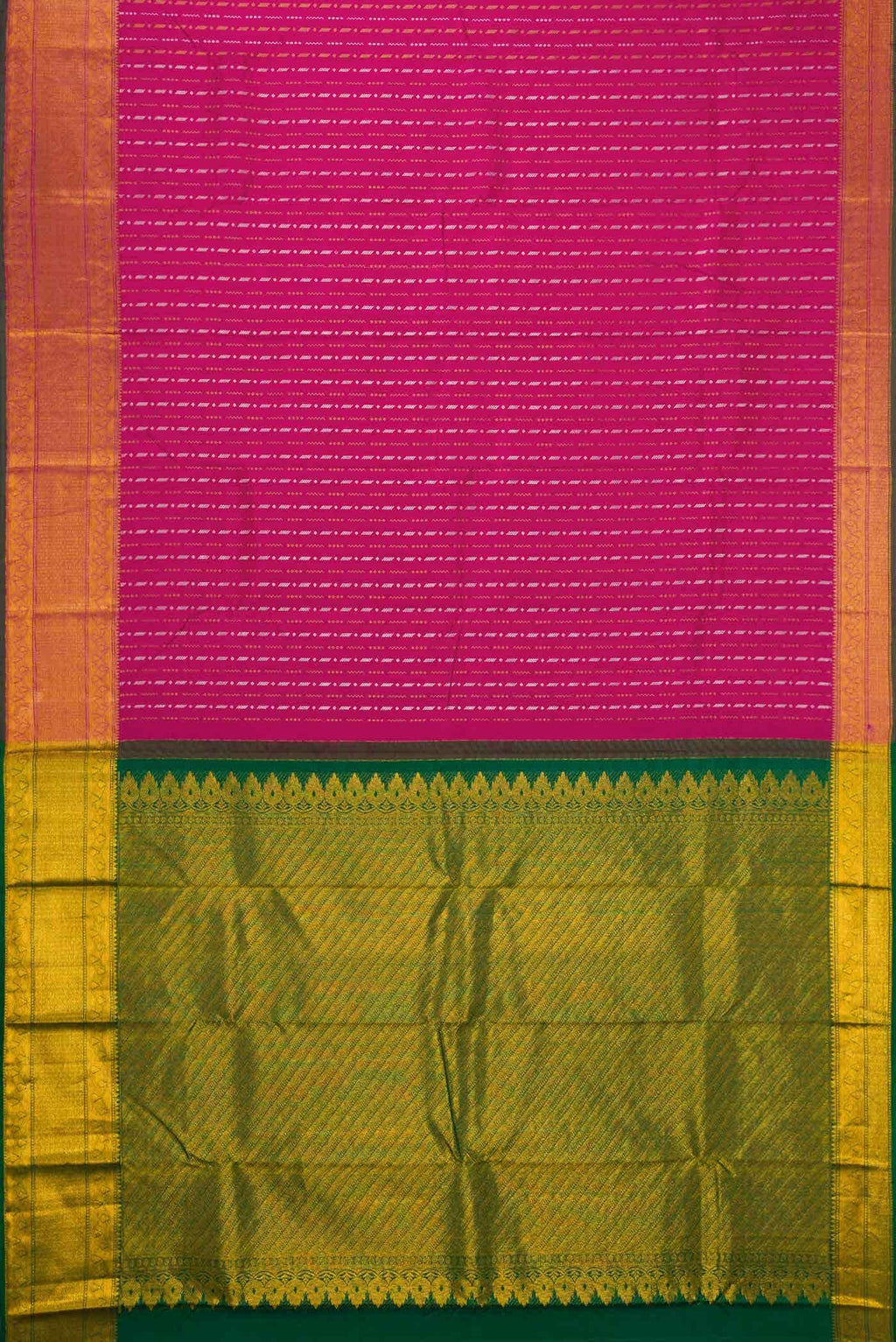 Dark Pink Dual Tone Kanchipuram Silk Saree