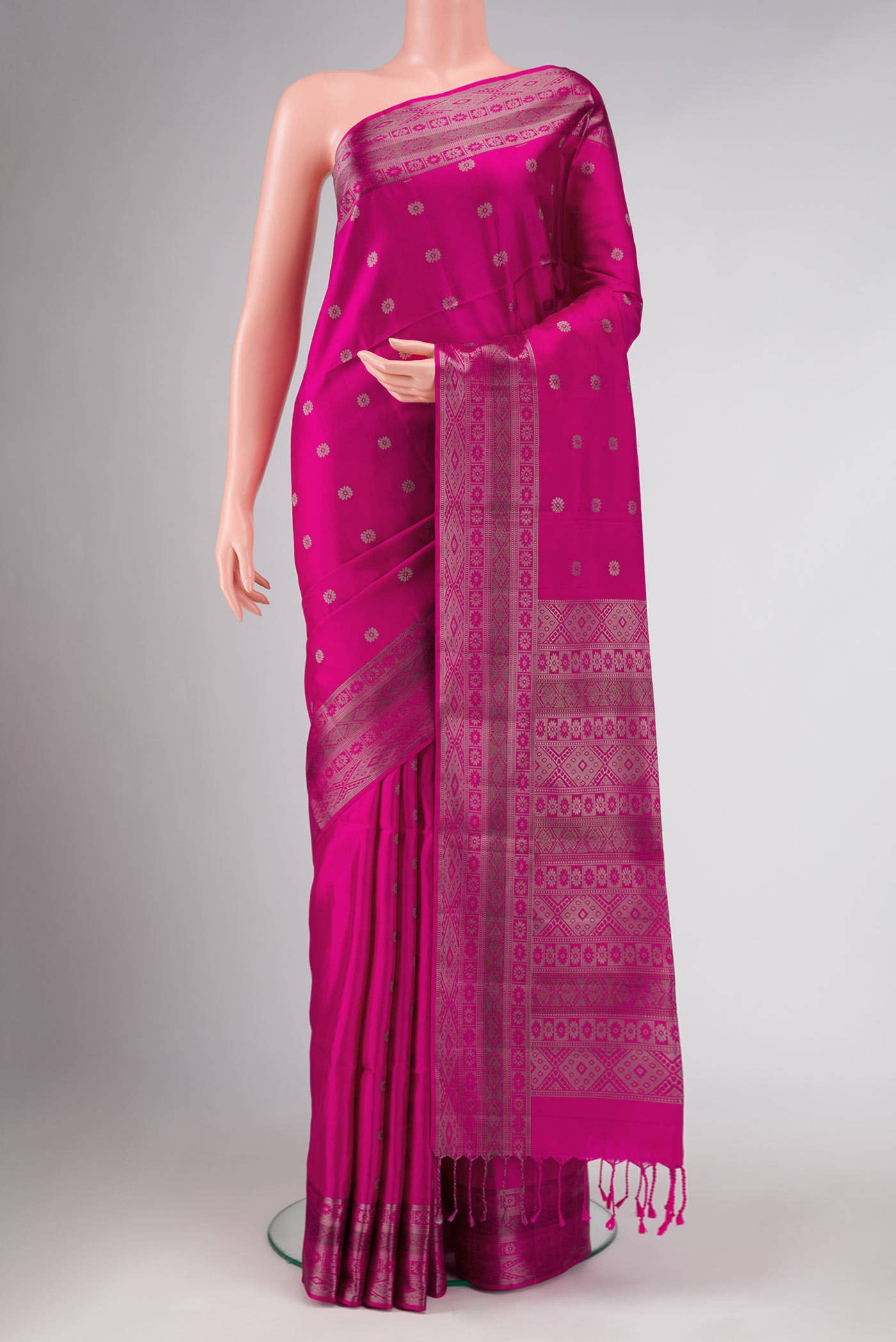 Rani Pink Soft Silk Saree
