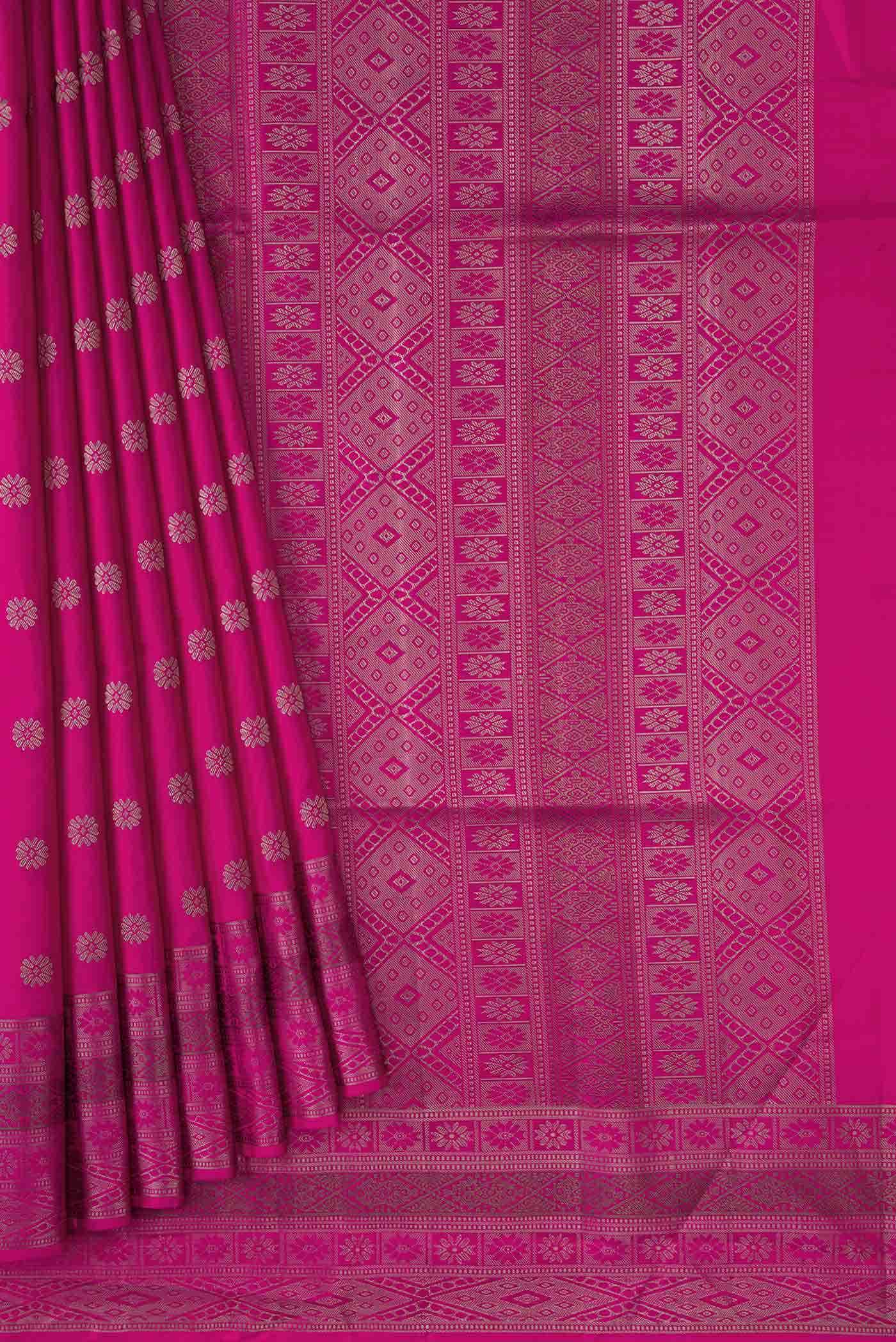 Rani Pink Soft Silk Saree