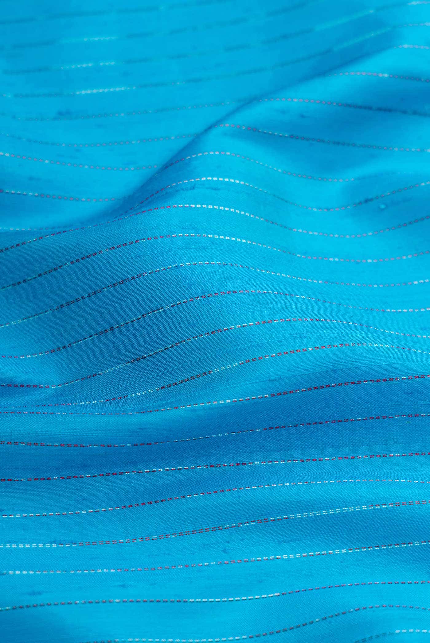 Sky Blue Raw Silk Saree