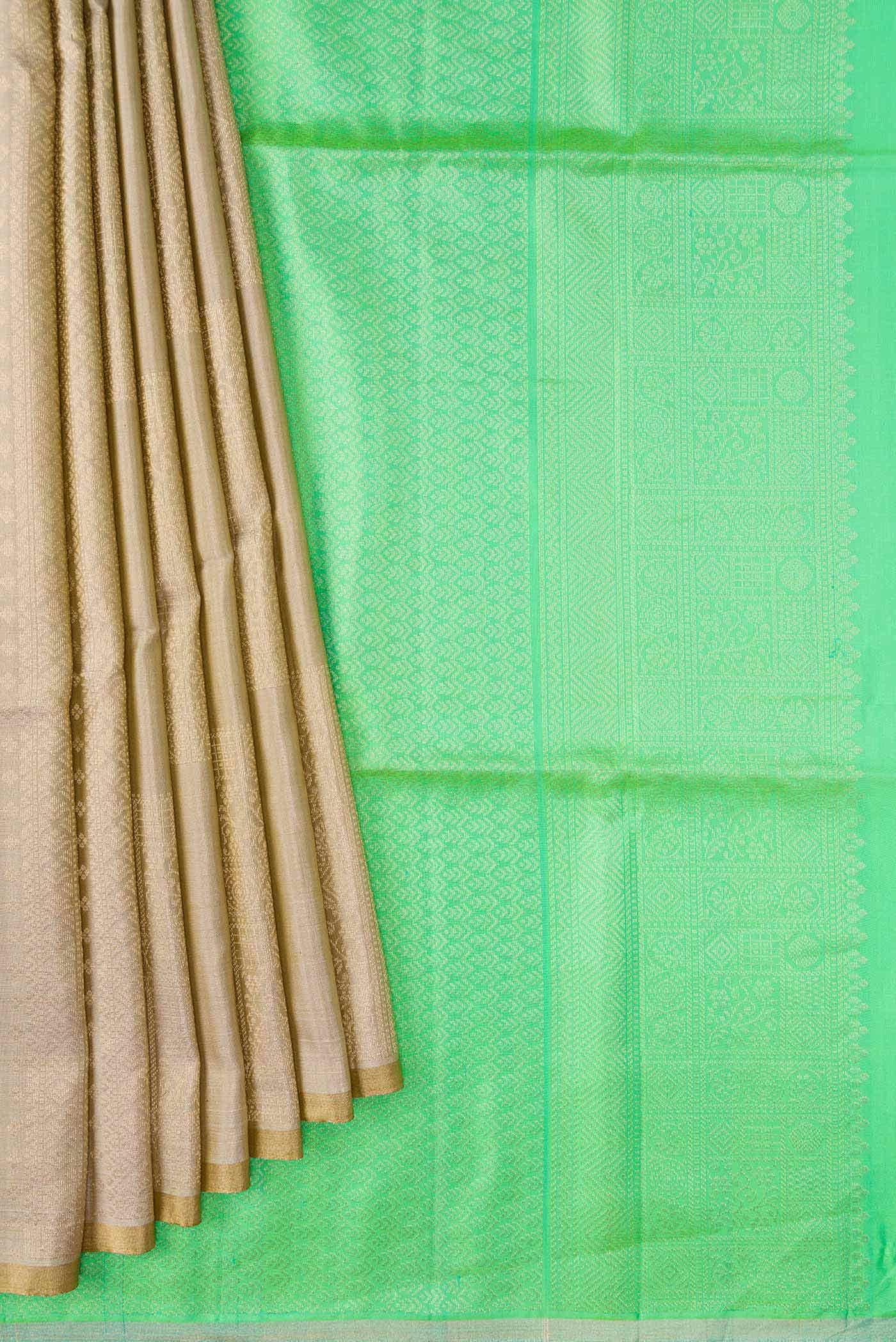 Dark Beige Dual Tone Soft Silk Saree