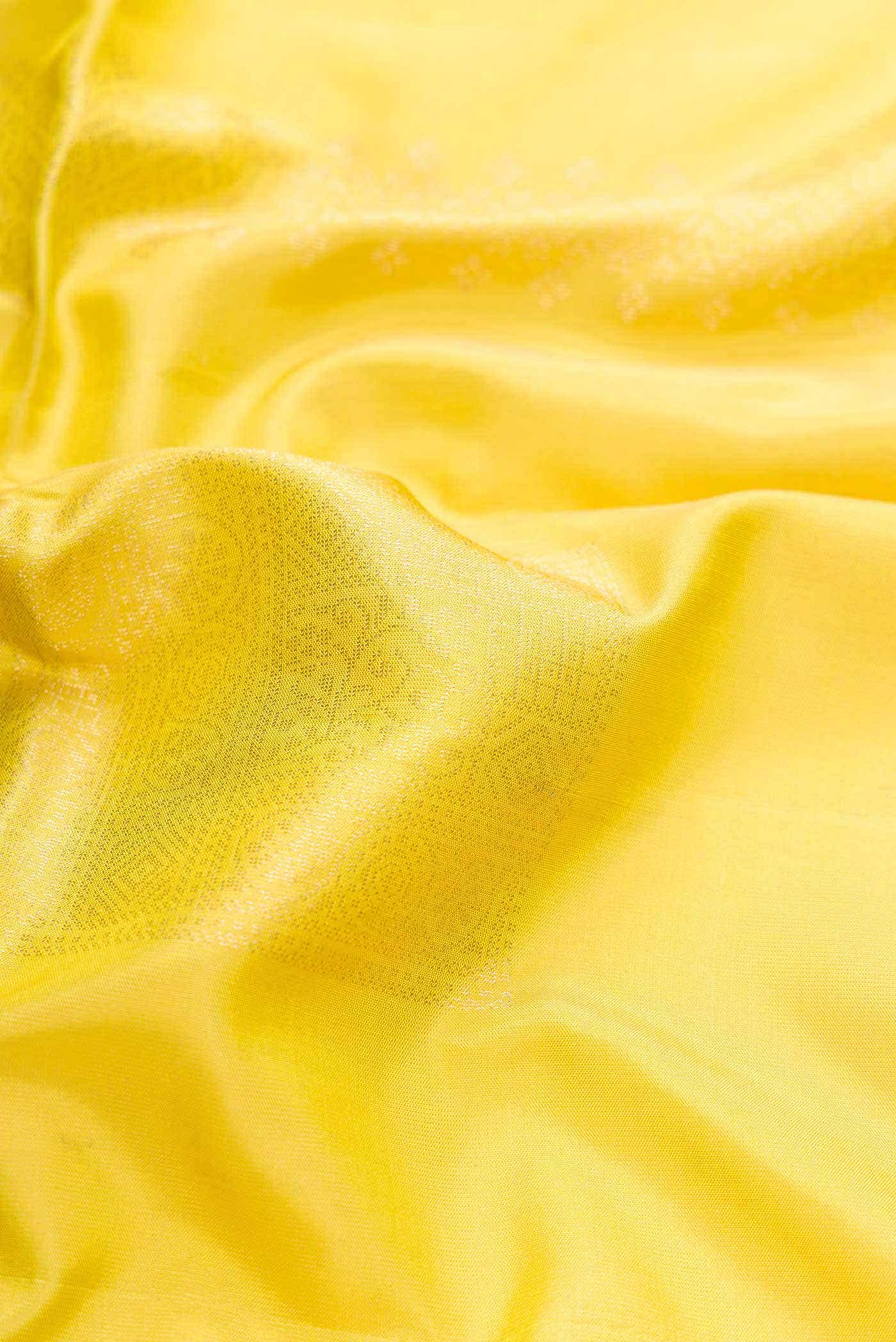 Lemon Yellow Soft Silk Saree