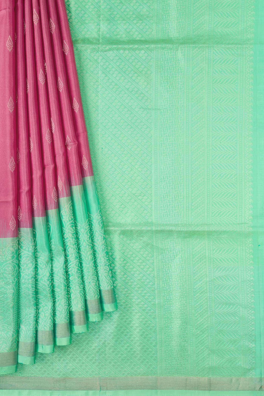 Pink Dual Tone Soft Silk Saree