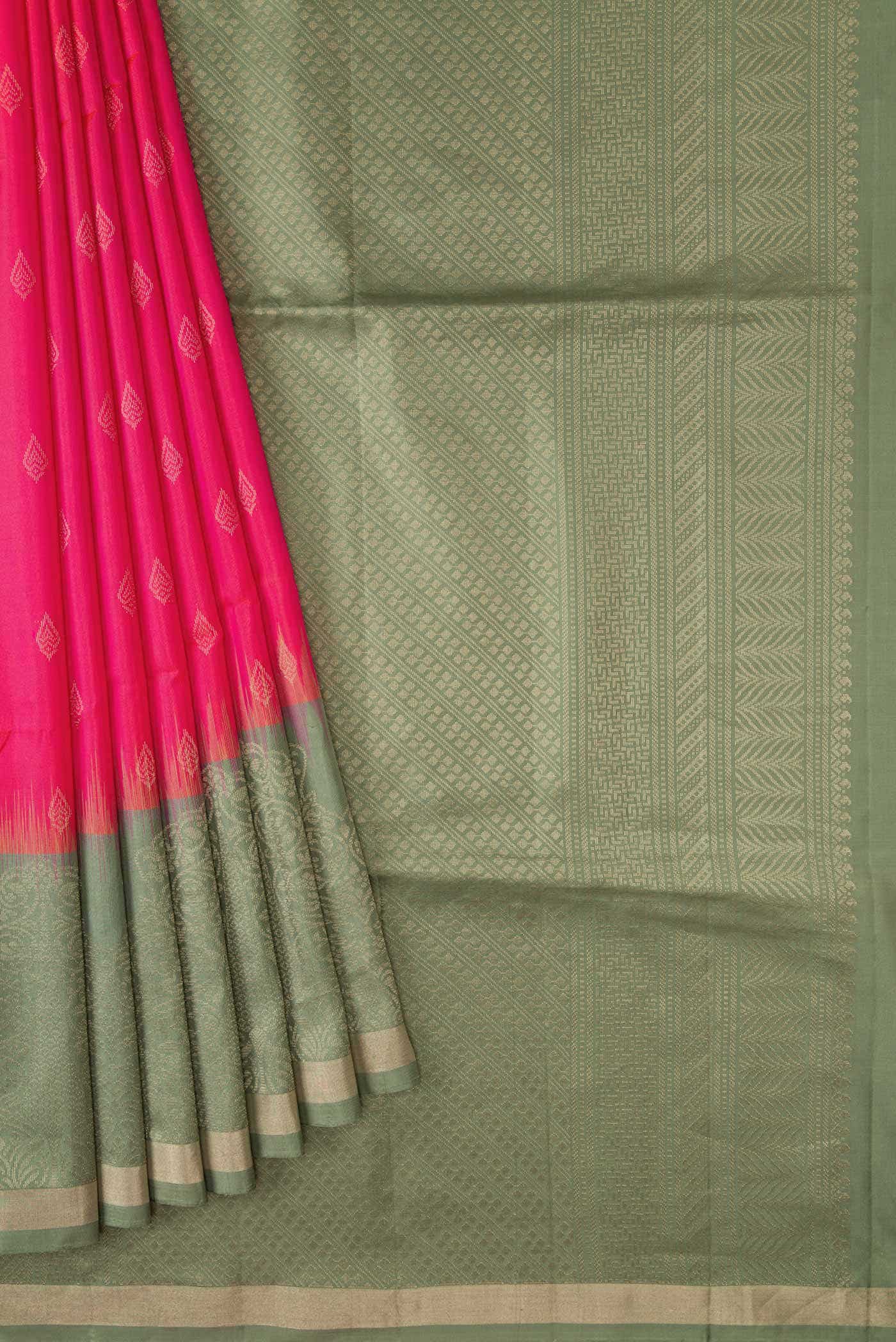 Pink Dual Tone Soft Silk Saree