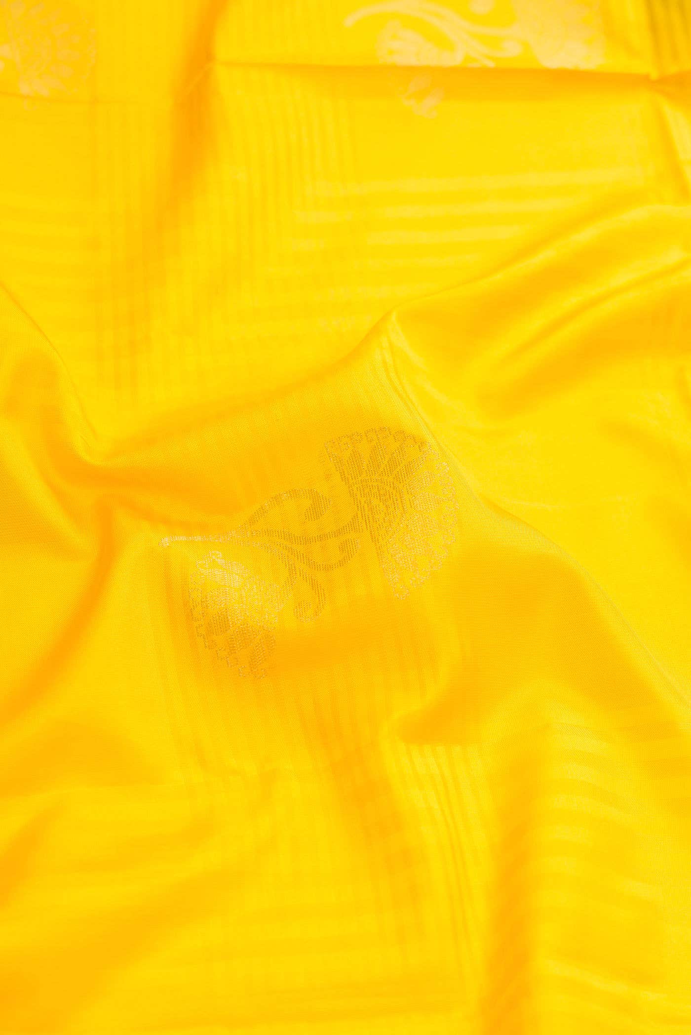 Yellow Dual Tone Soft Silk Saree