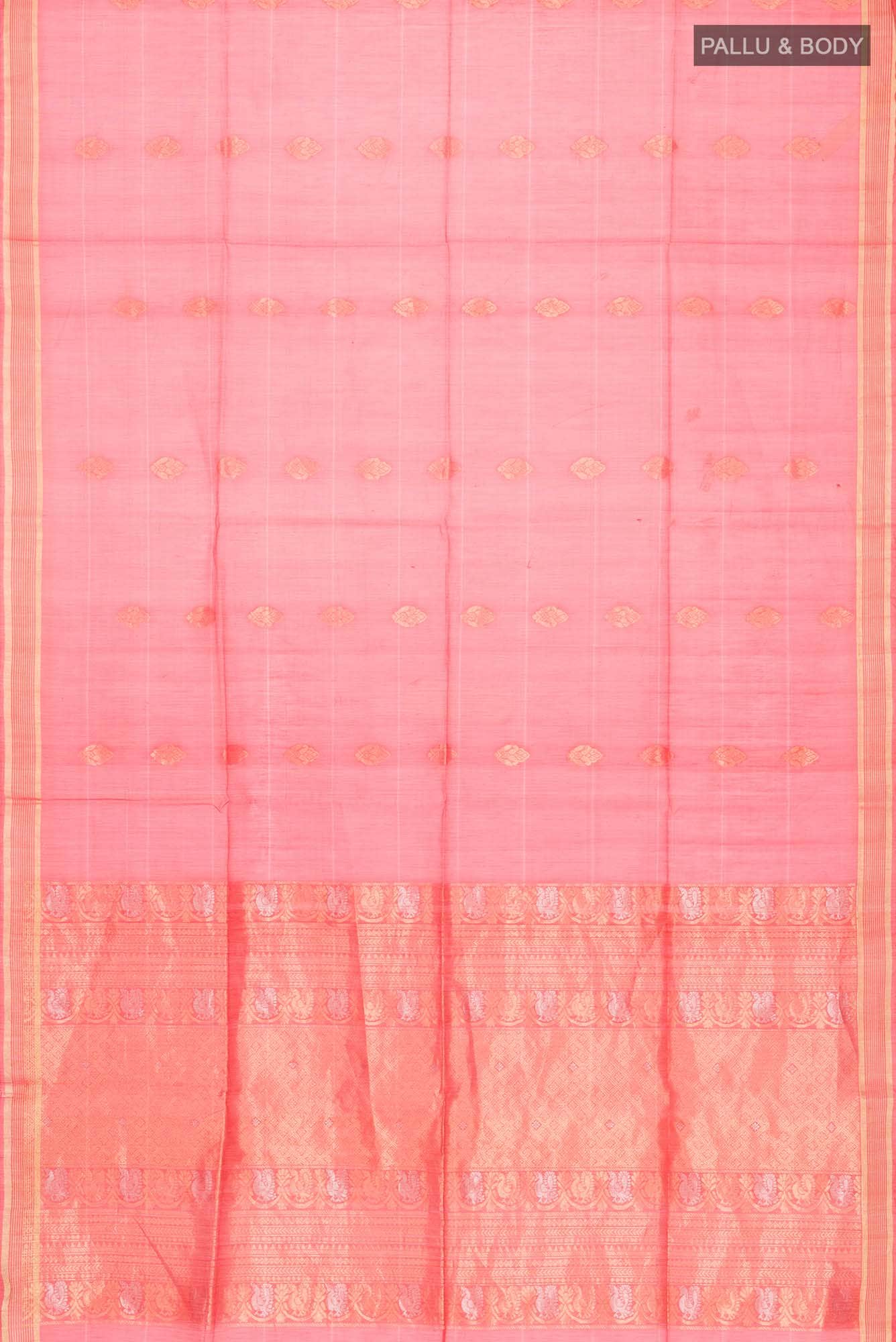 Coral Silk Cotton Saree