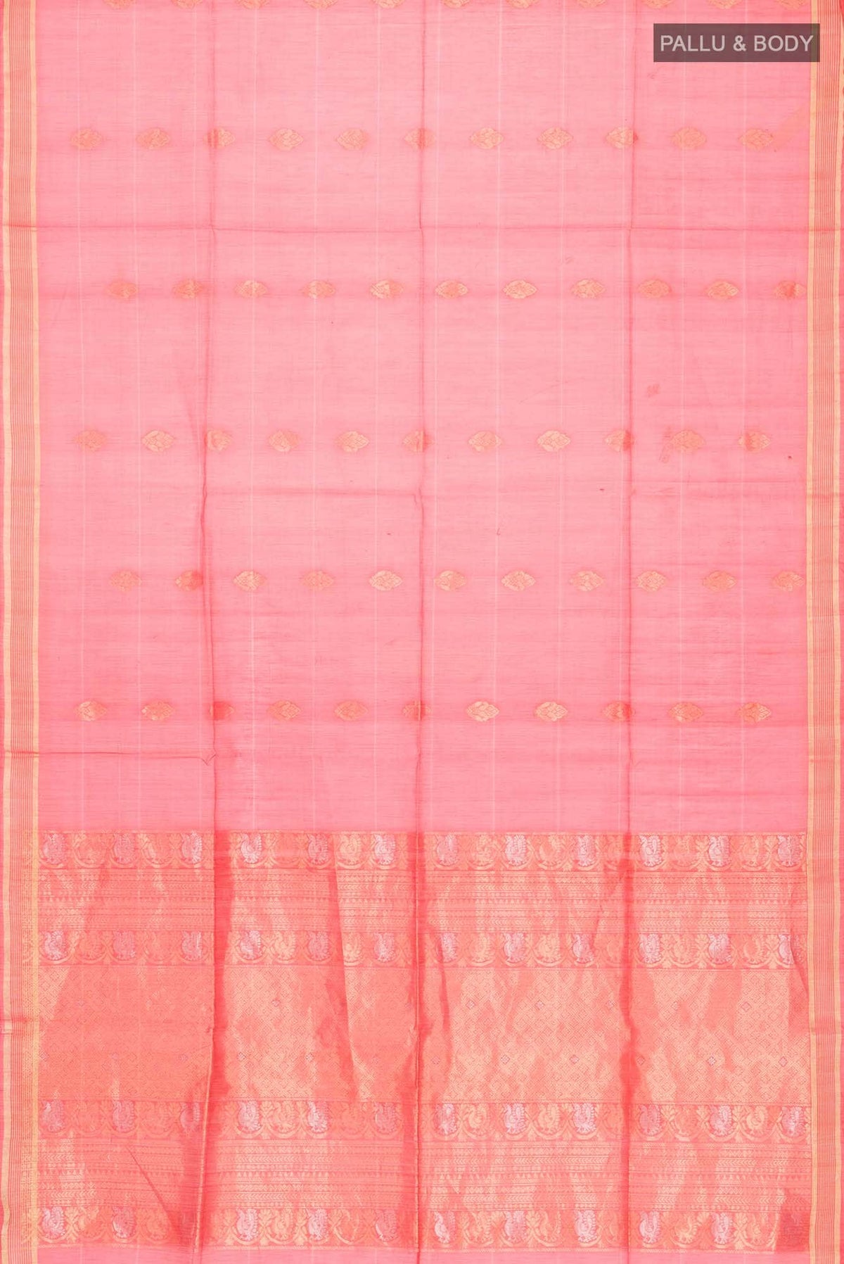 Coral Silk Cotton Saree