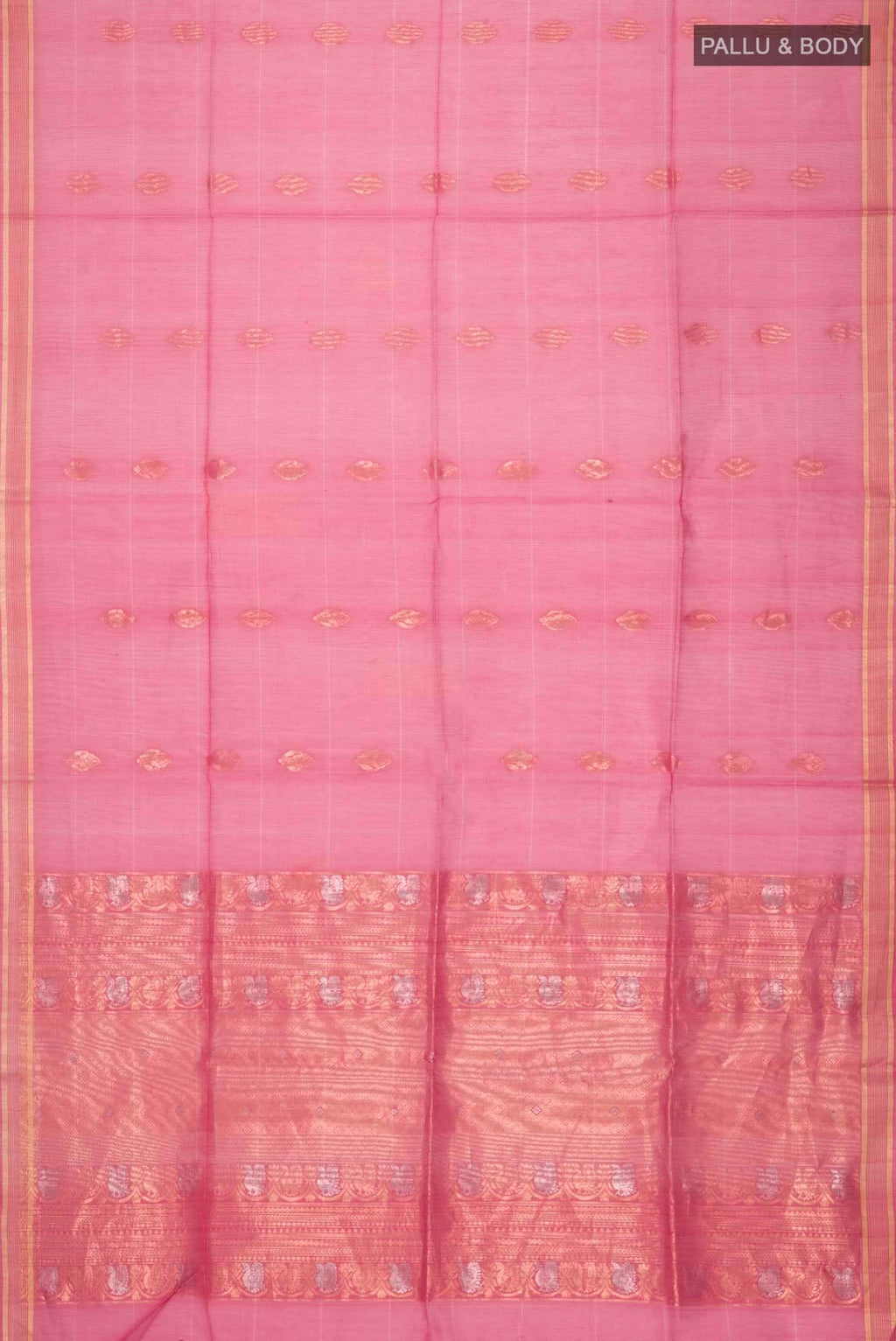 Coral Silk Cotton Saree