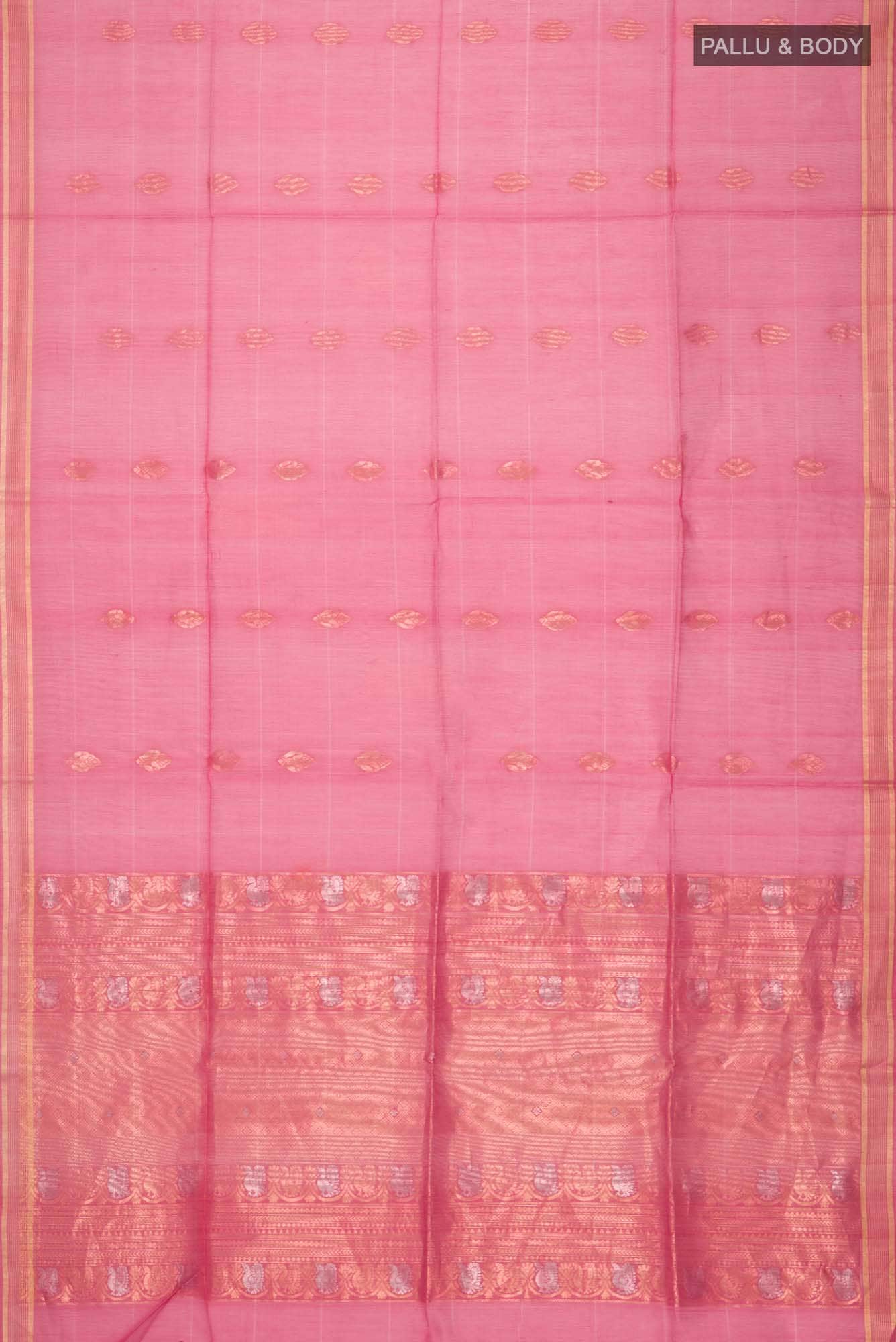 Coral Silk Cotton Saree