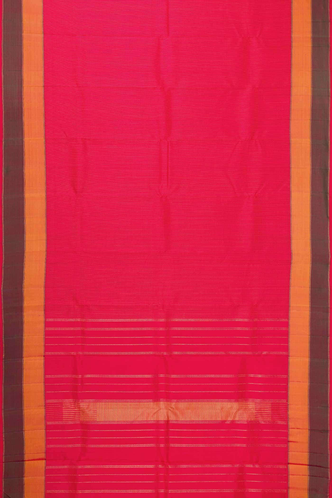 Pure Silk Pure Zari Red Dual Tone Kanchipuram Saree