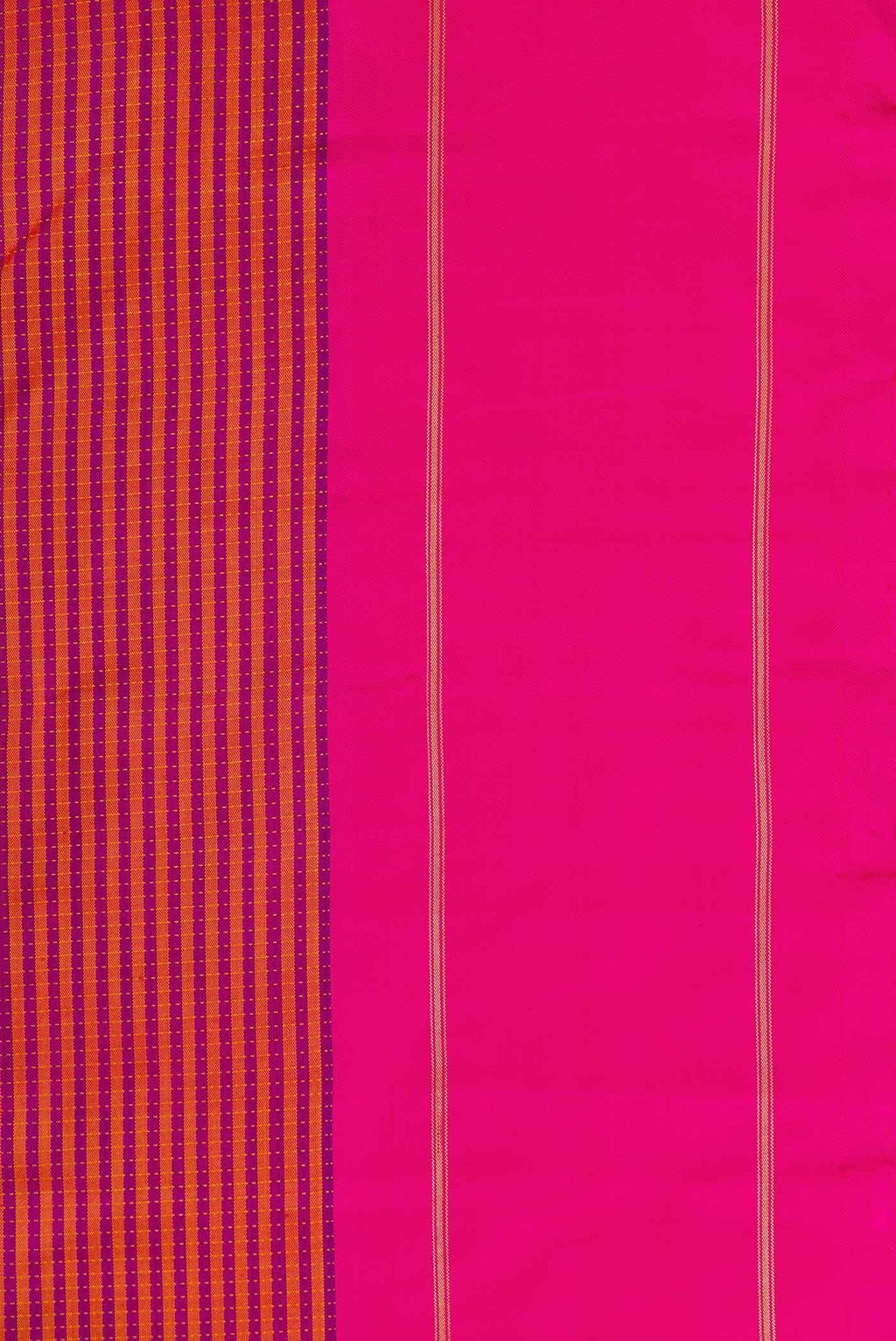 Pure Silk Pure Zari Mustard and Purple Dual Tone Kanchipuram Saree