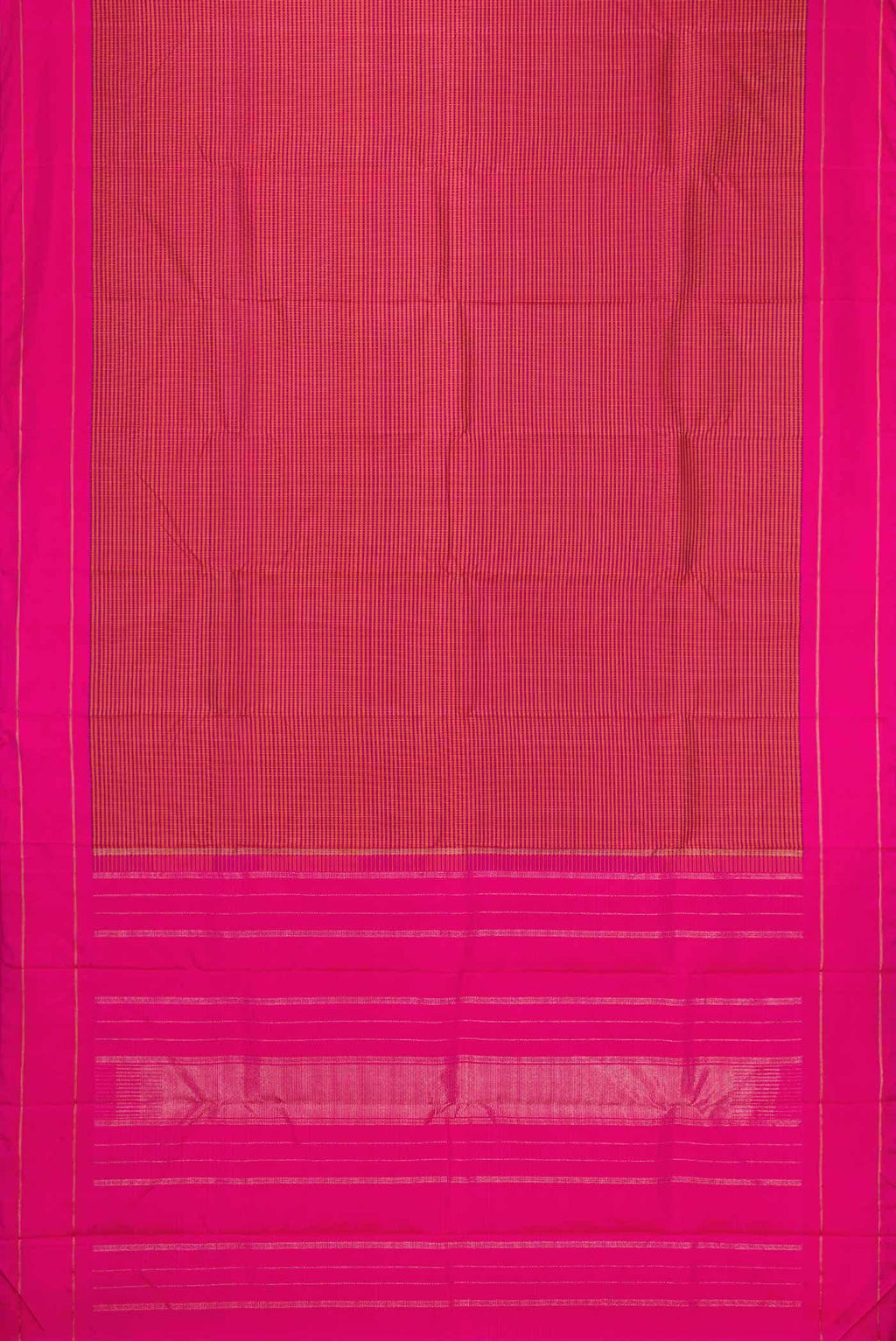 Pure Silk Pure Zari Mustard and Purple Dual Tone Kanchipuram Saree