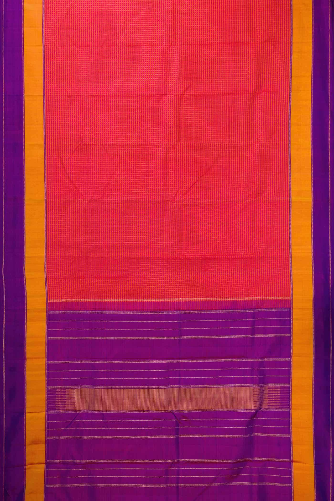 Pure Silk Pure Zari Multi Kanchipuram Saree