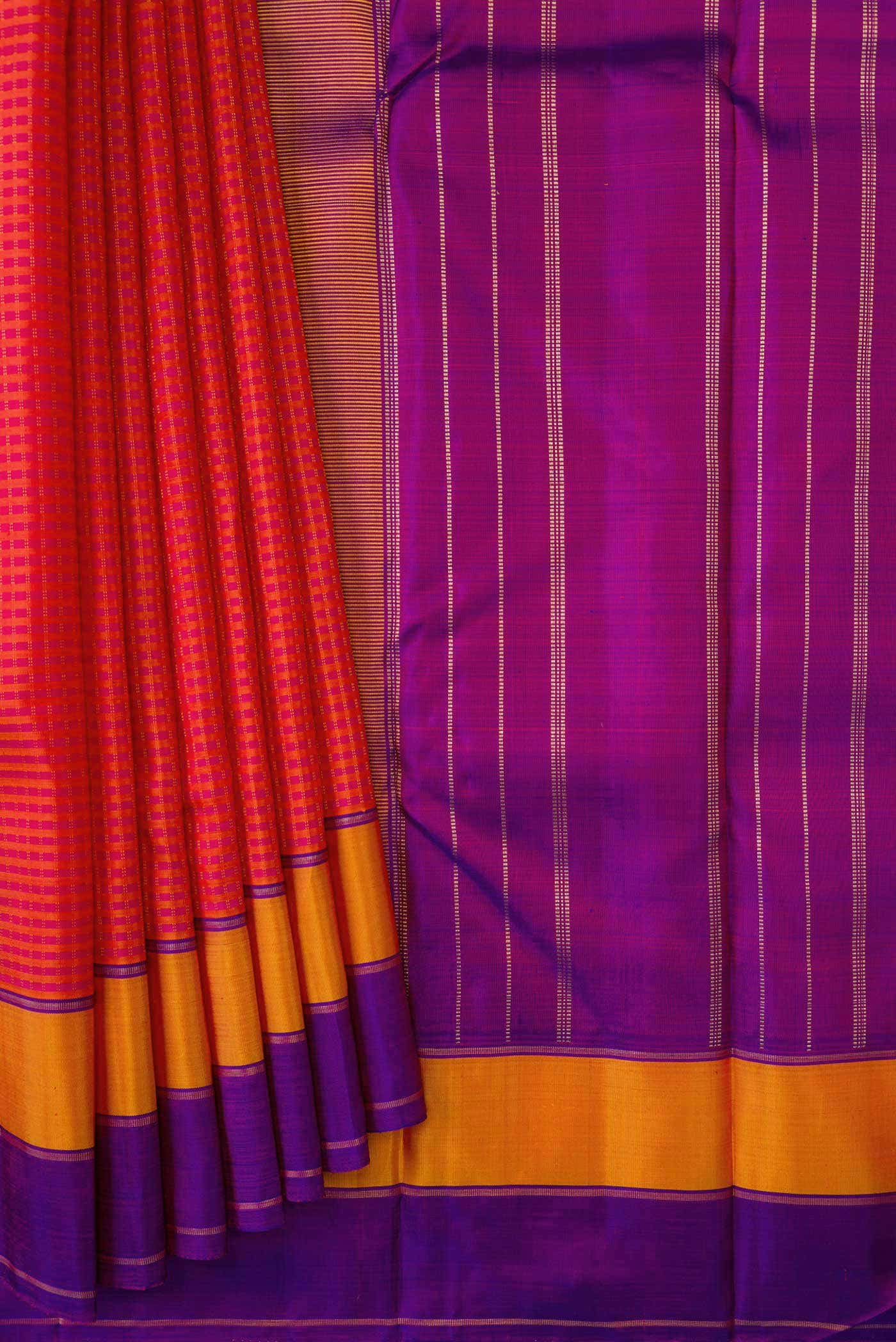 Pure Silk Pure Zari Multi Kanchipuram Saree